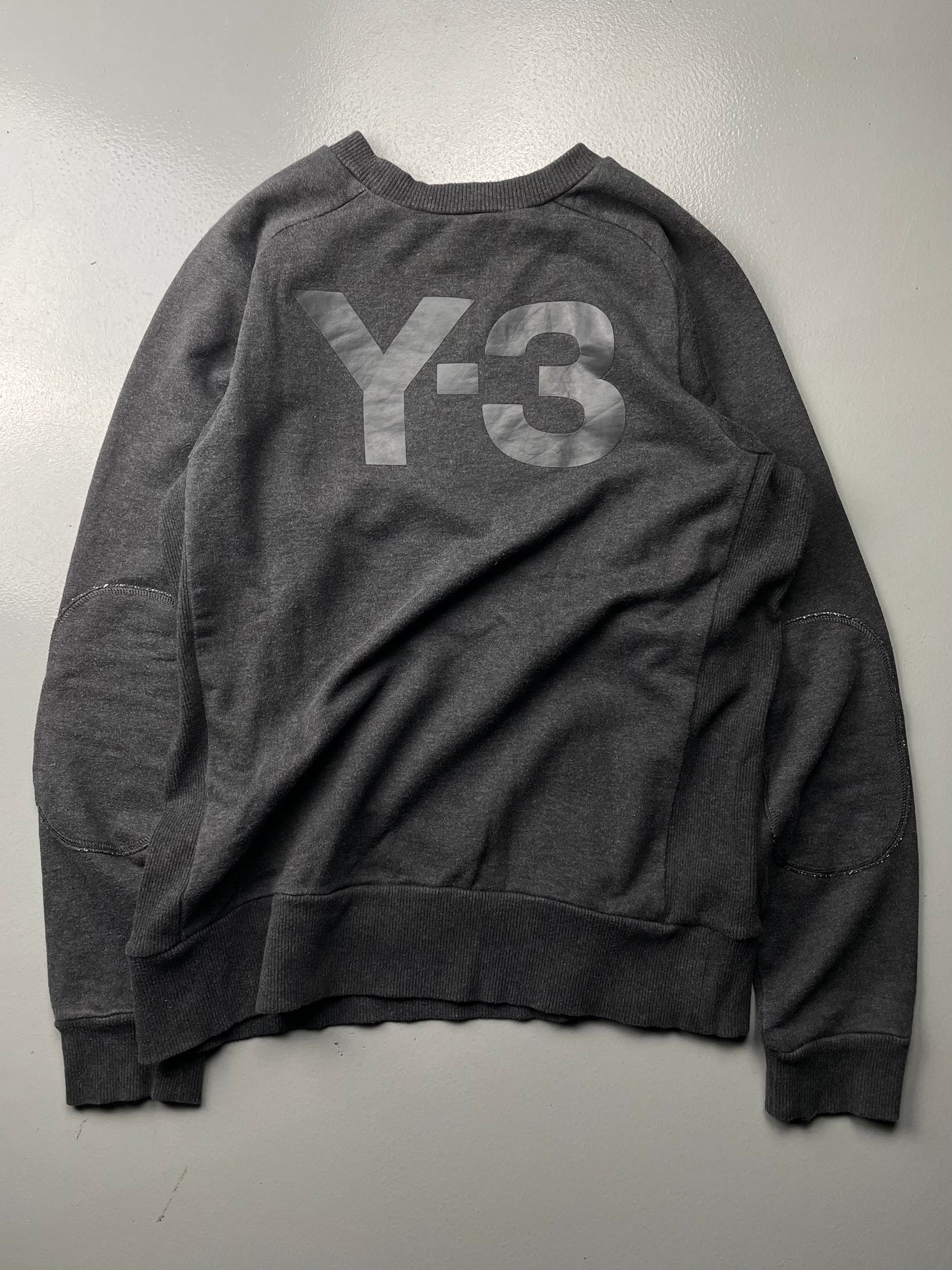 2014 Y-3 classic back logo crewneck (dark grey) - size M