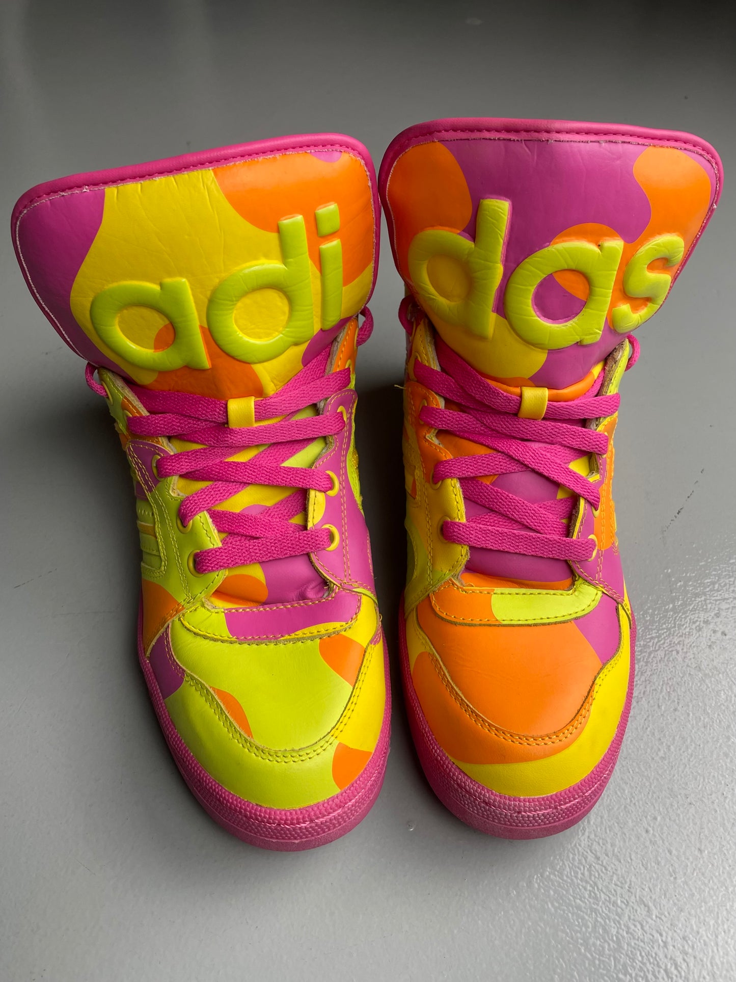 adidas Originals by Jeremy Scott A/W 2013 JS Instinct Hi Neon Camo - size 40 2/3