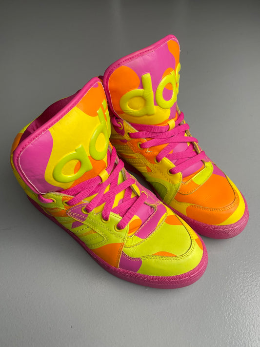 adidas Originals by Jeremy Scott A/W 2013 JS Instinct Hi Neon Camo - size 40 2/3