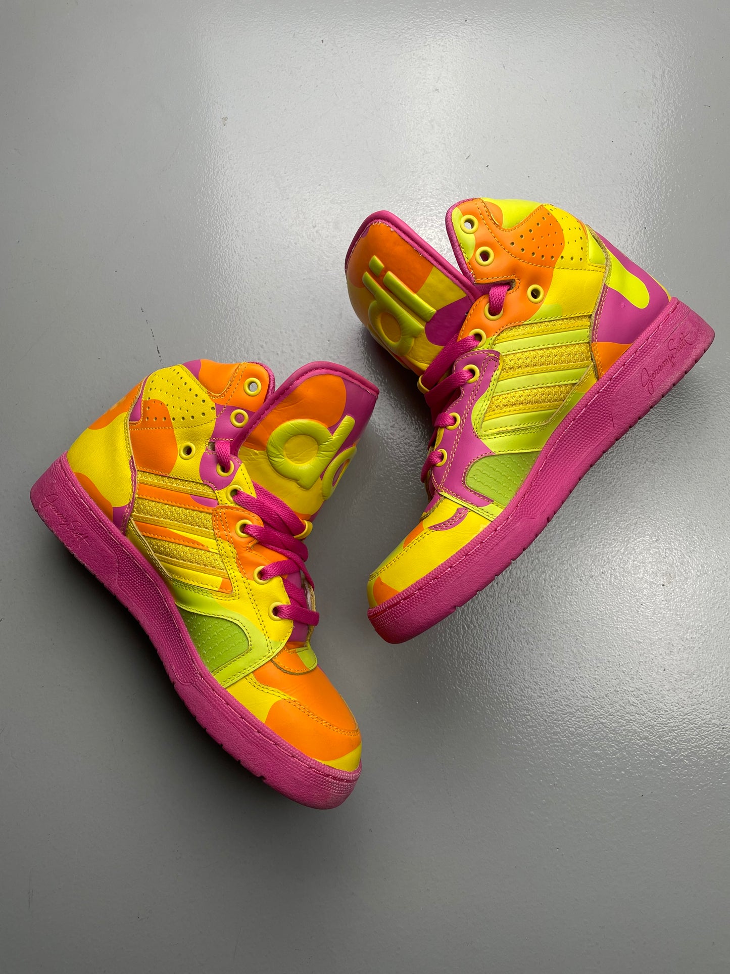 adidas Originals by Jeremy Scott A/W 2013 JS Instinct Hi Neon Camo - size 40 2/3