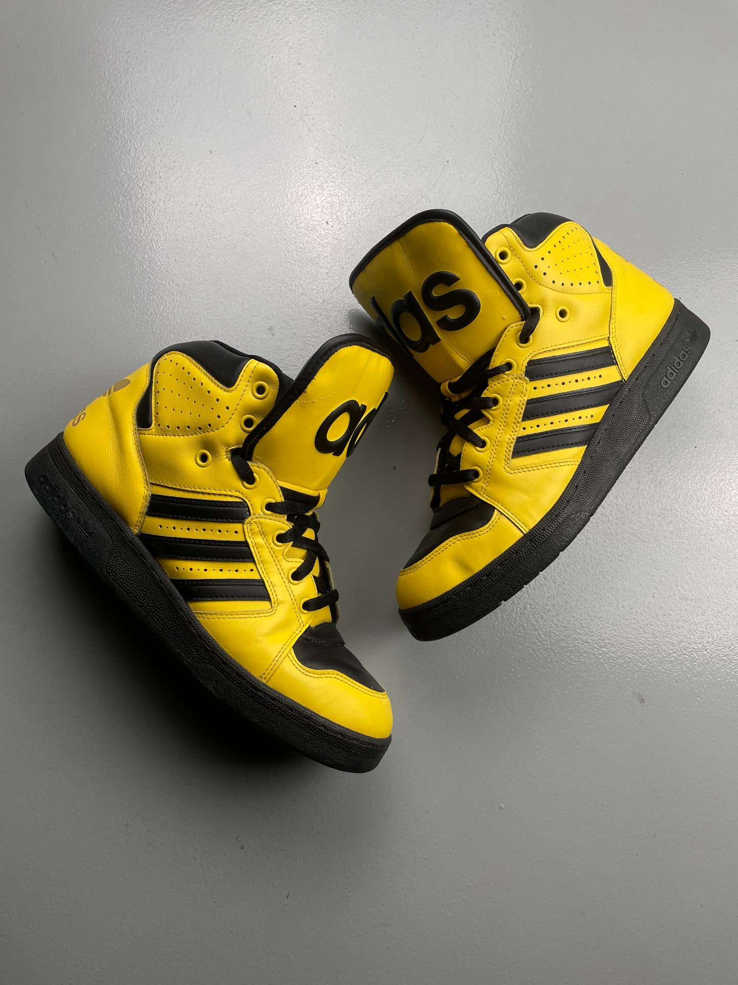 adidas Originals by Jeremy Scott S/S 2012 JS Instinct Hi (black/yellow) - size 45 1/3