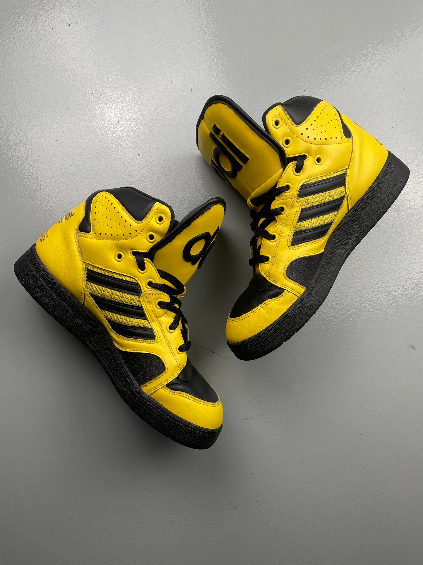adidas Originals by Jeremy Scott S/S 2012 JS Instinct Hi (black/yellow) - size 45 1/3