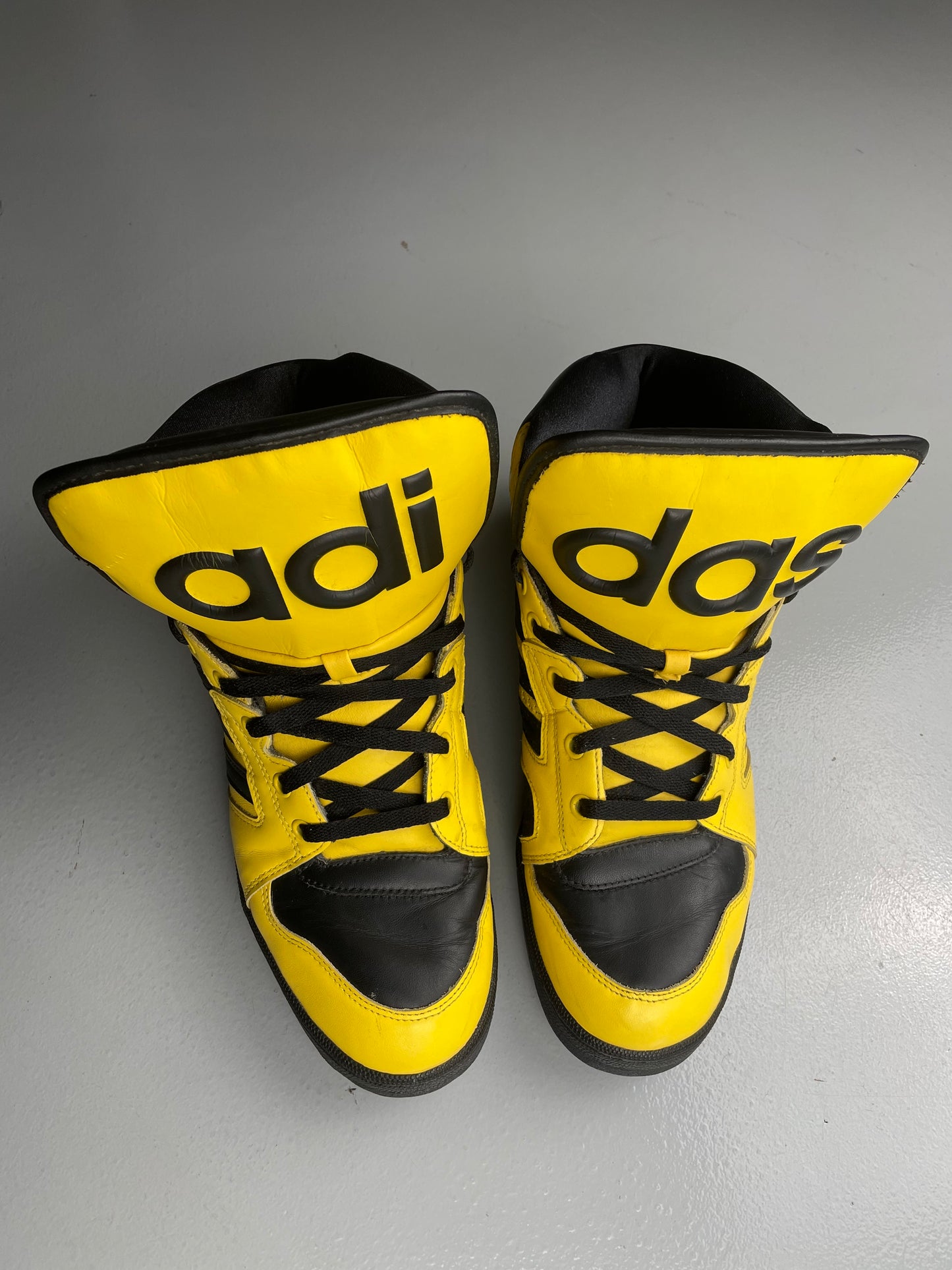 adidas Originals by Jeremy Scott S/S 2012 JS Instinct Hi (black/yellow) - size 45 1/3