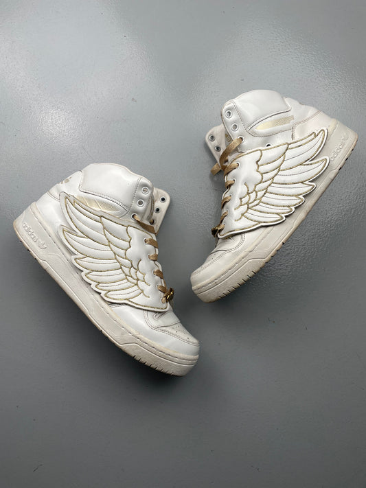 adidas Originals by Jeremy Scott S/S 2010 JS Wings (White/Gold) - size 43 1/3