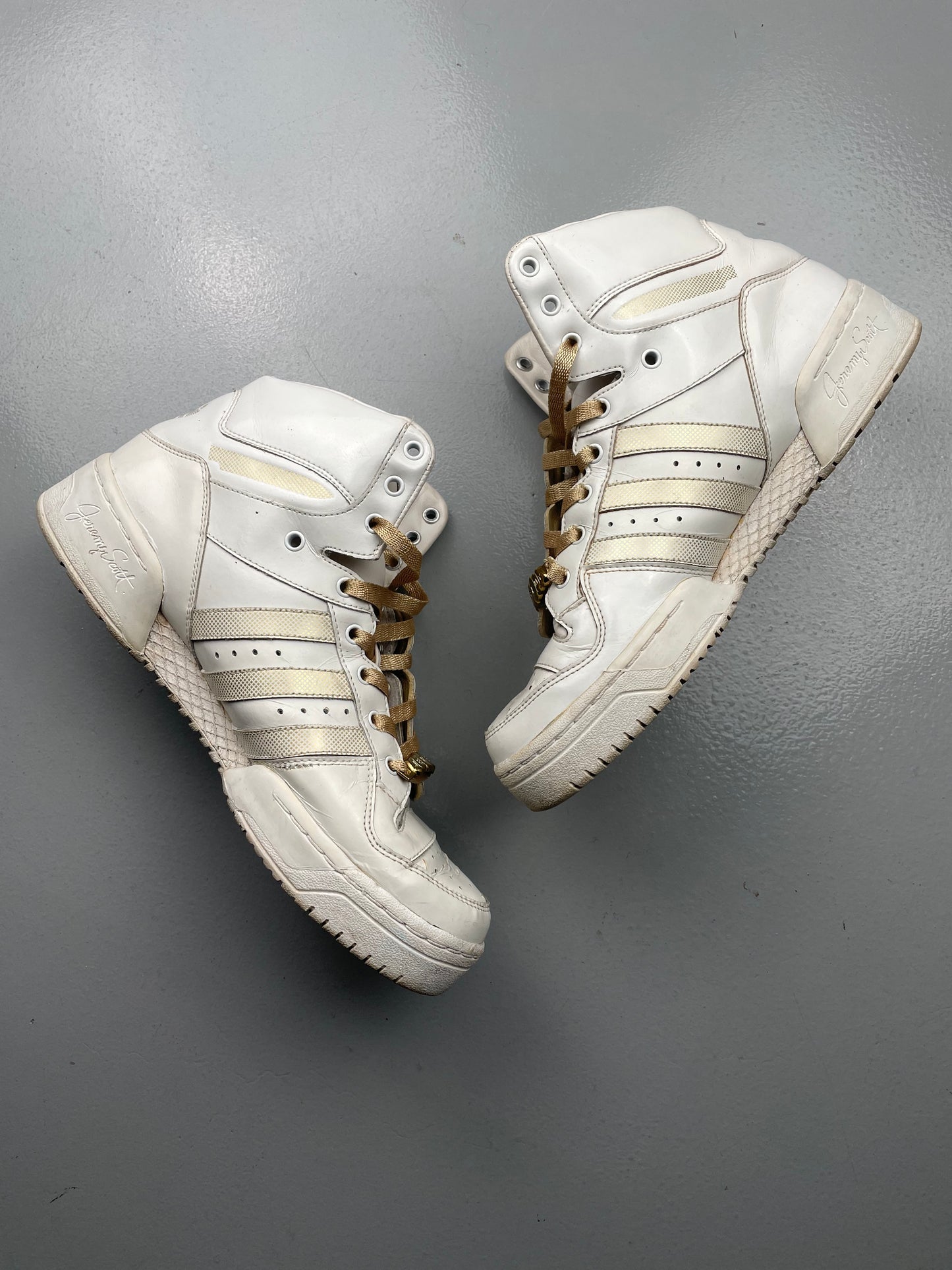 adidas Originals by Jeremy Scott S/S 2010 JS Wings (White/Gold) - size 43 1/3