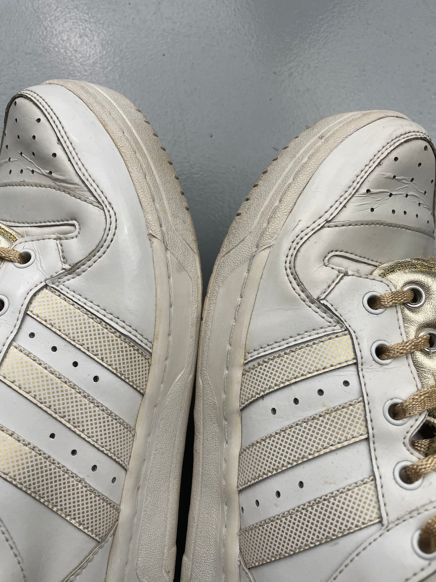 adidas Originals by Jeremy Scott S/S 2010 JS Wings (White/Gold) - size 43 1/3