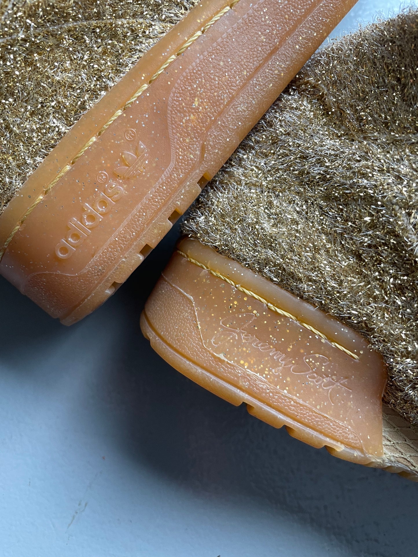 adidas Originals by Jeremy Scott A/W 2013 JS Bear "Tinsel Gold" - size 37 1/3