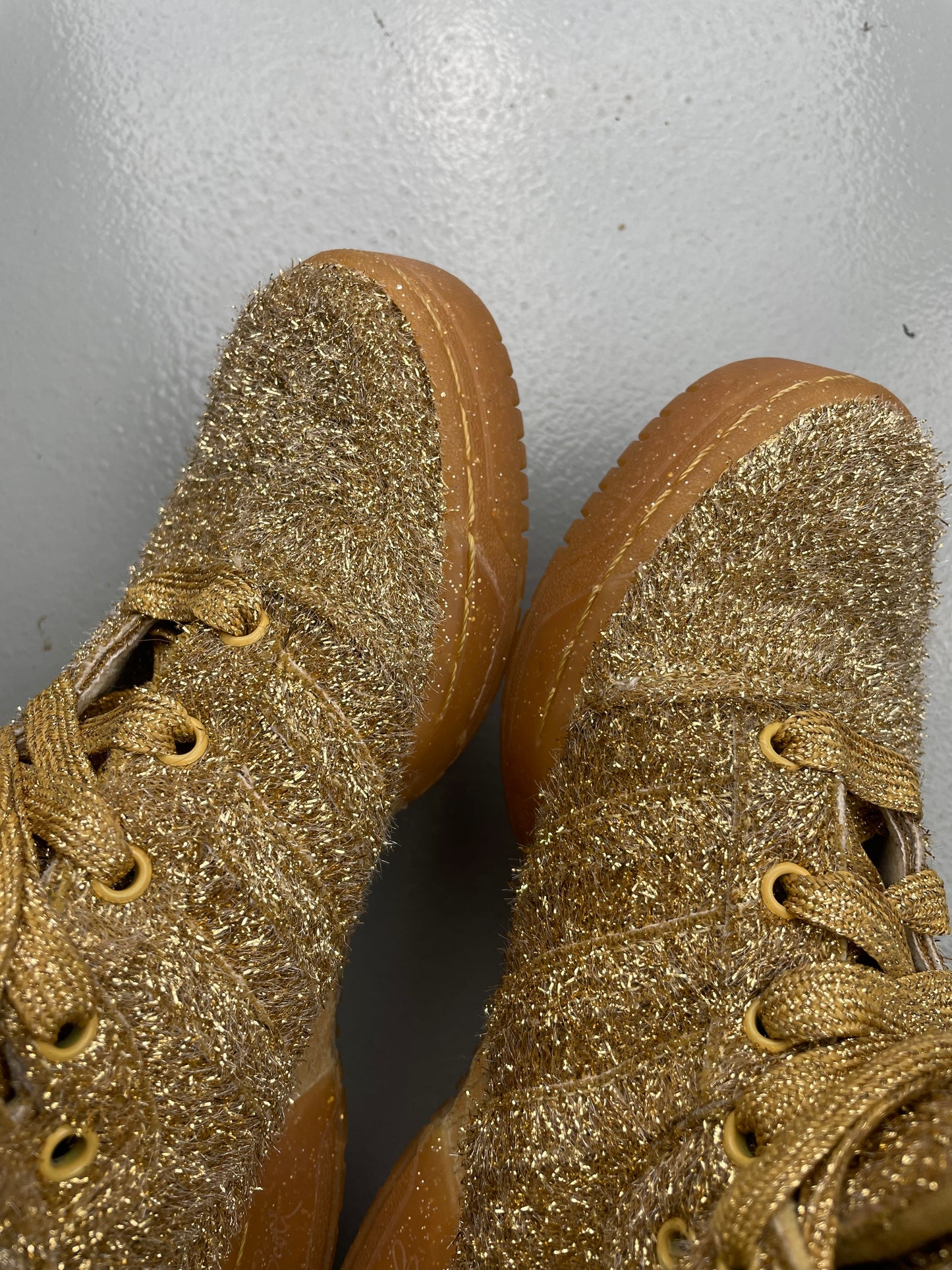 adidas Originals by Jeremy Scott A/W 2013 JS Bear "Tinsel Gold" - size 37 1/3