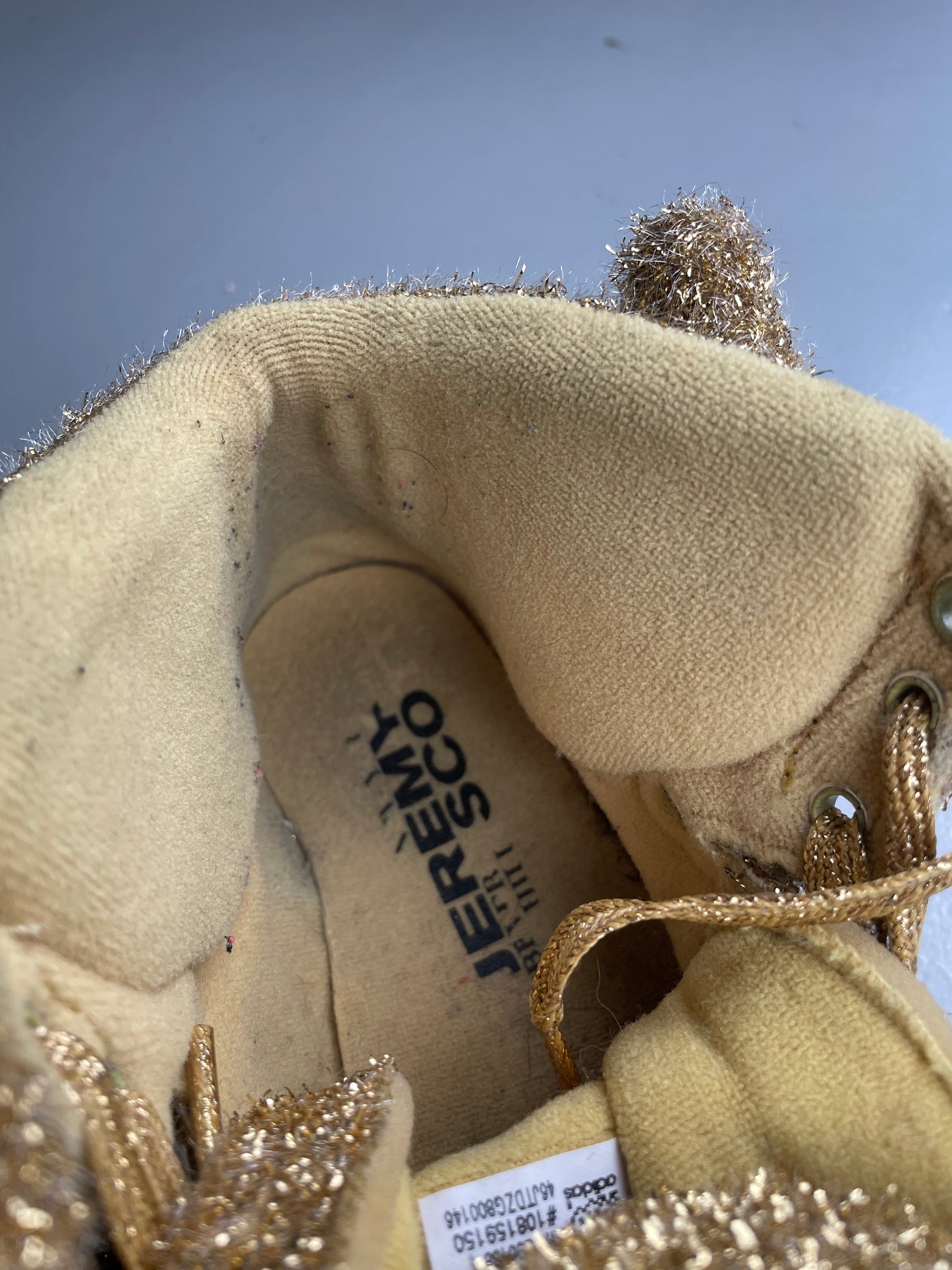 adidas Originals by Jeremy Scott A/W 2013 JS Bear "Tinsel Gold" - size 37 1/3