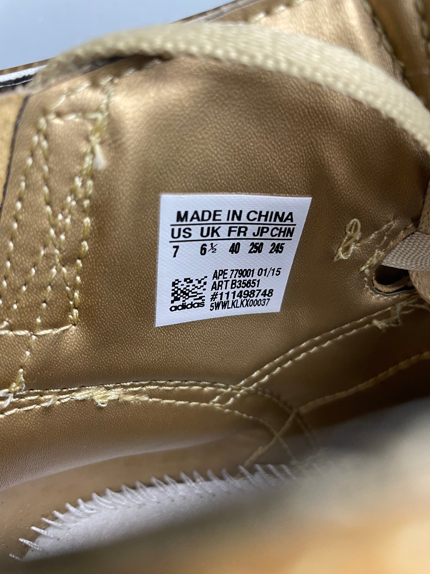 adidas Originals by Jeremy Scott S/S 2015 JS Wings 3.0 (Gold) - size 40