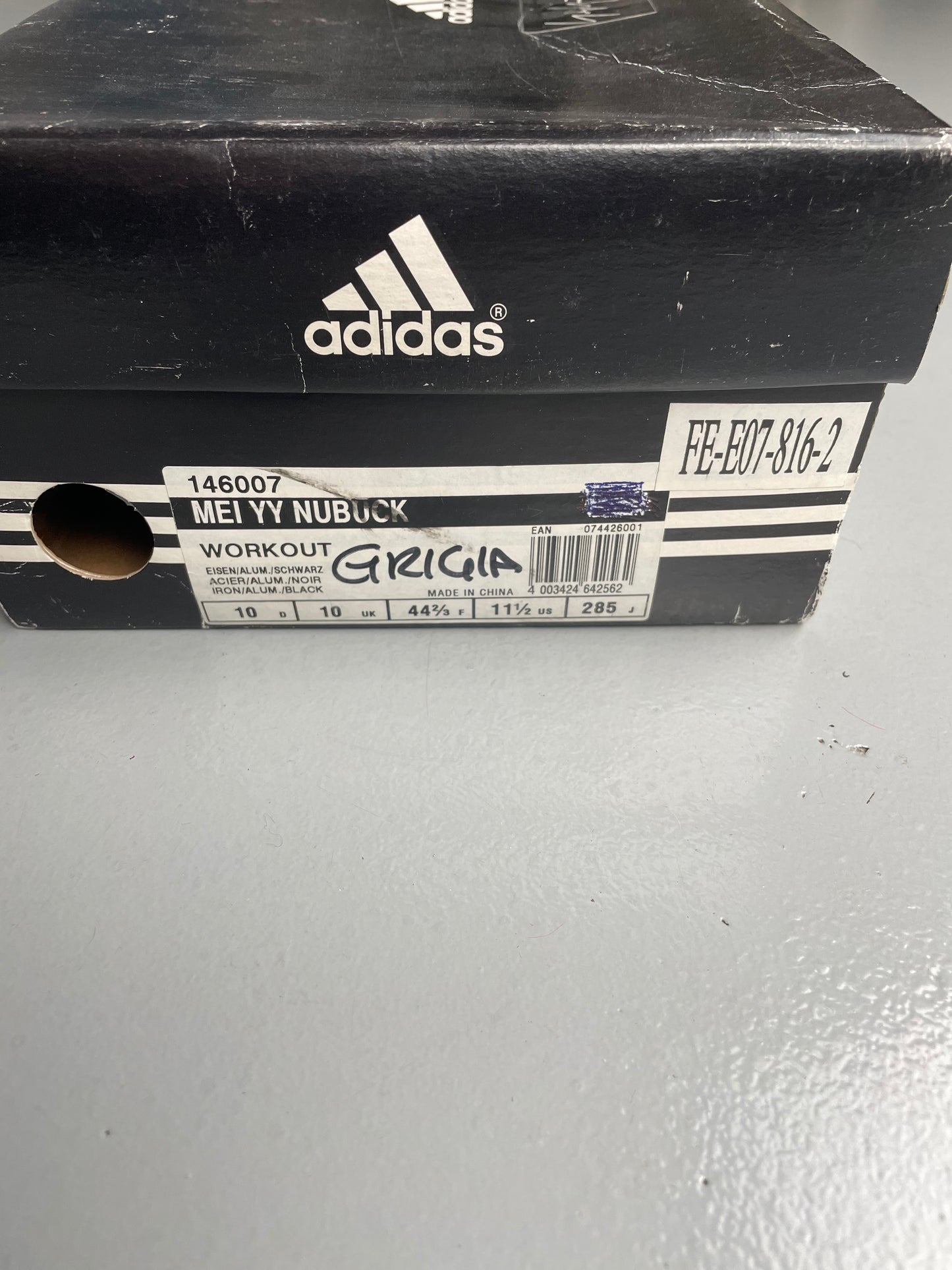 adidas X Yohji Yamamoto S/S 2002 Mei YY Nubuck - (Iron/Aluminium/Black) - size 44 2/3