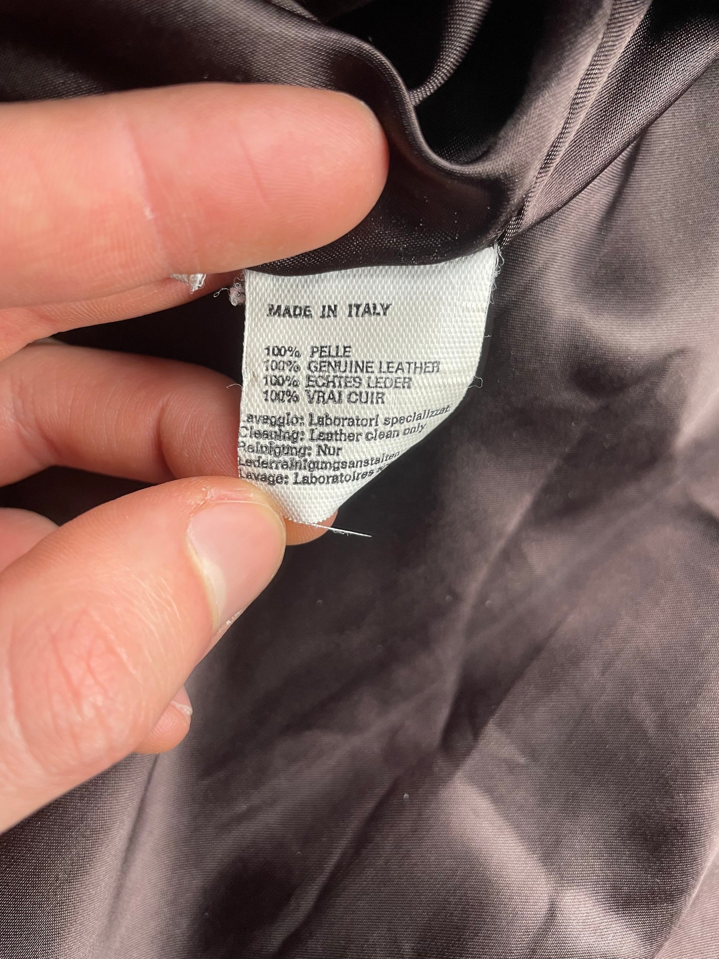 vintage Giorgio Armani leather bomber jacket