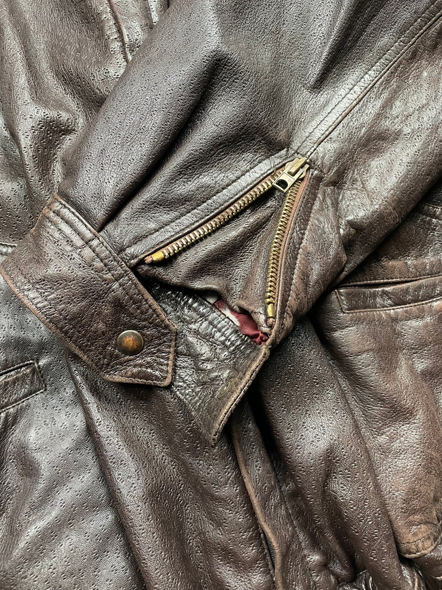 vintage Giorgio Armani leather bomber jacket