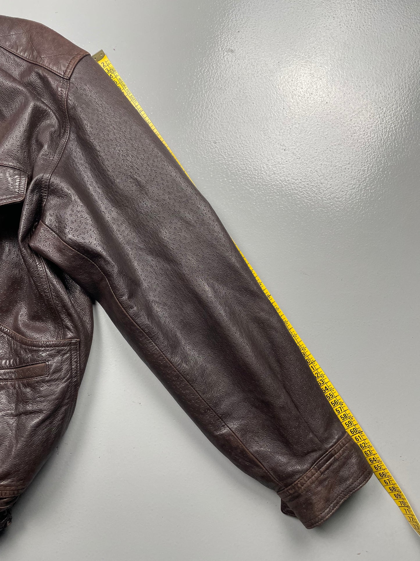 vintage Giorgio Armani leather bomber jacket