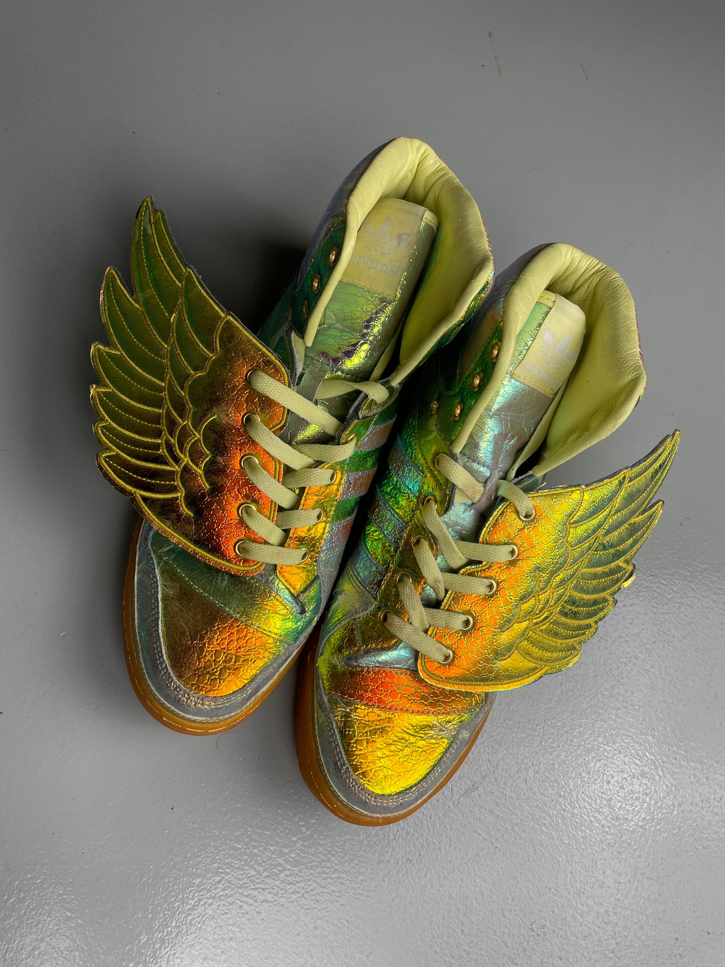 adidas Originals by Jeremy Scott S/S 2014 JS Wings "Gold Foil" - size 44 2/3