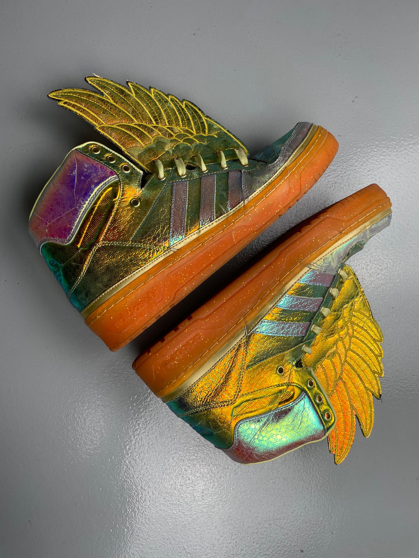 adidas Originals by Jeremy Scott S/S 2014 JS Wings "Gold Foil" - size 44 2/3
