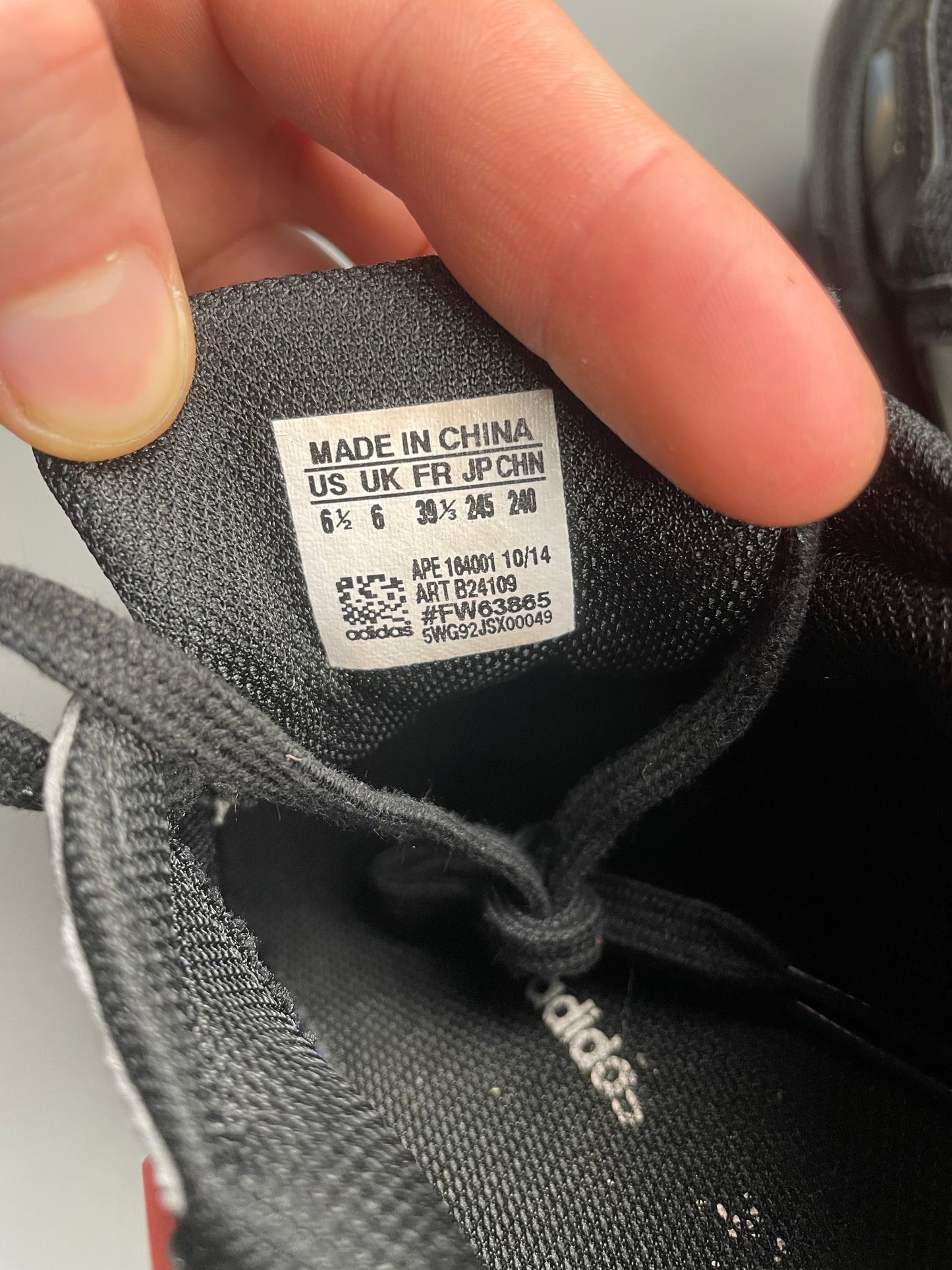 adidas X Raf Simons S/S 2015 Response Trail (black) - size 39 1/3