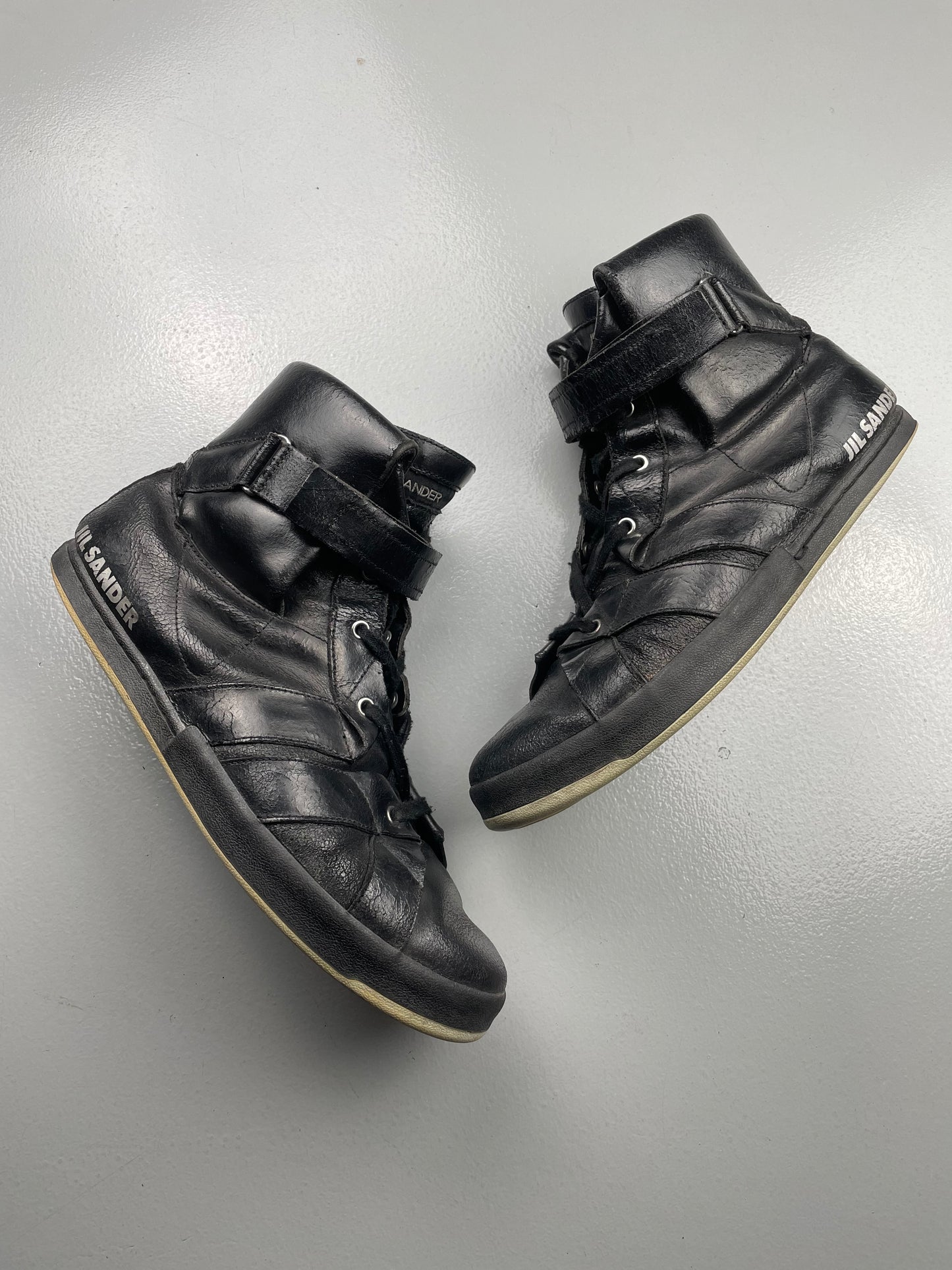 vintage Jil Sander leather high top sneakers - size 42.5