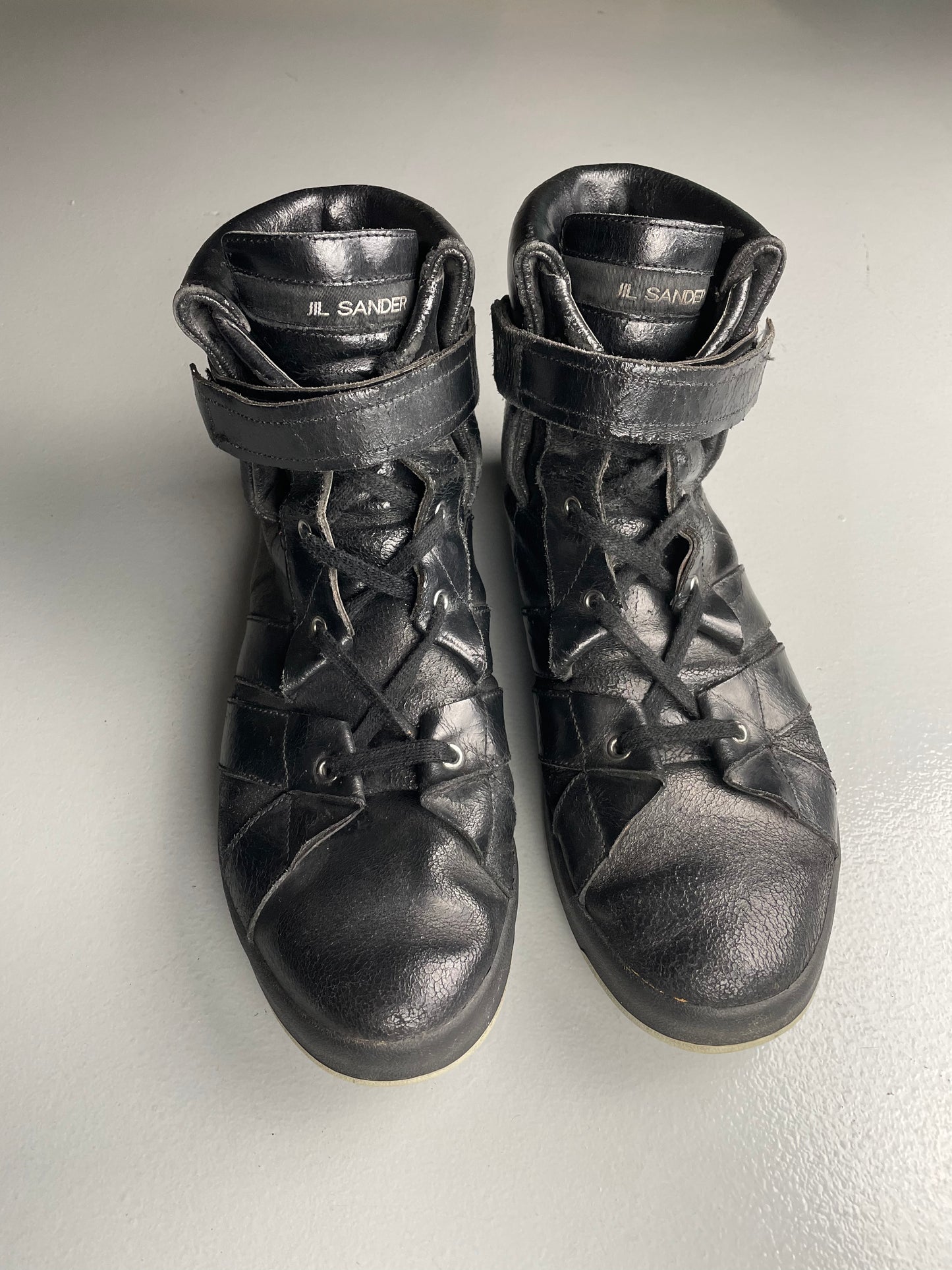 vintage Jil Sander leather high top sneakers - size 42.5