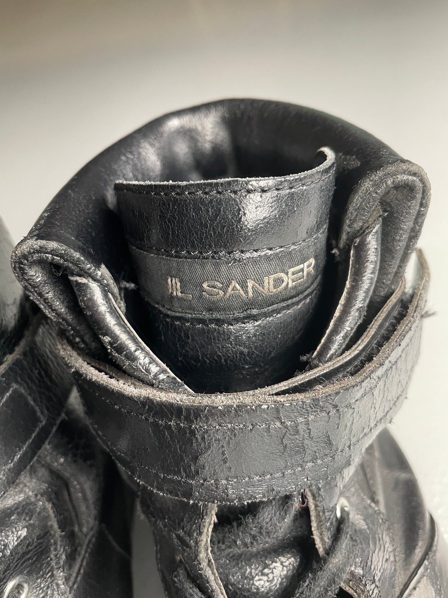 vintage Jil Sander leather high top sneakers - size 42.5