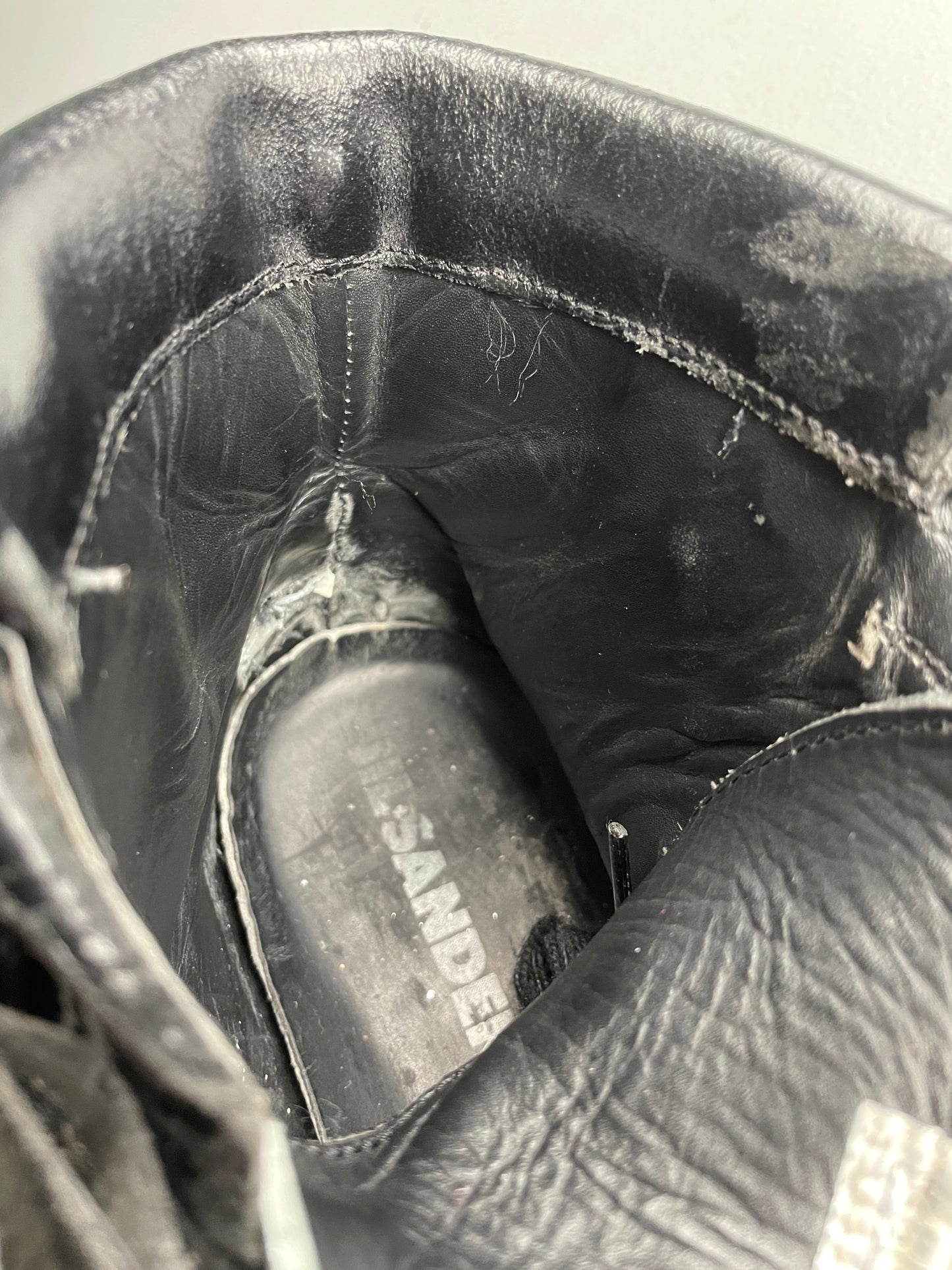 vintage Jil Sander leather high top sneakers - size 42.5