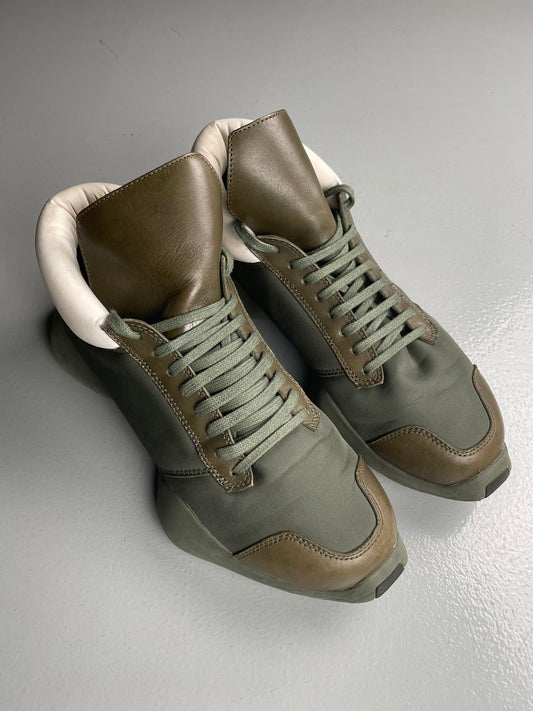 adidas x Rick Owens S/S 2016 Tech Runner (Earth Green) - size 39 1/3
