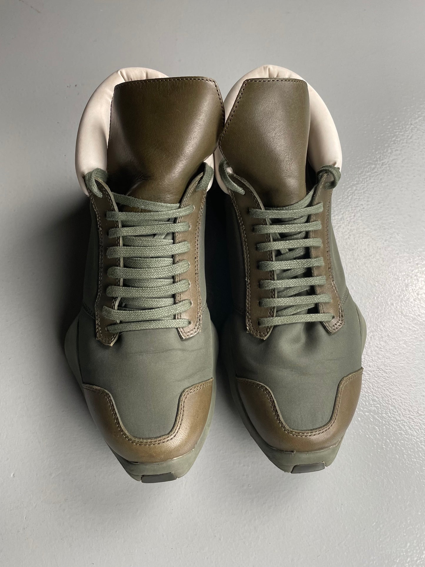 adidas x Rick Owens S/S 2016 Tech Runner (Earth Green) - size 39 1/3