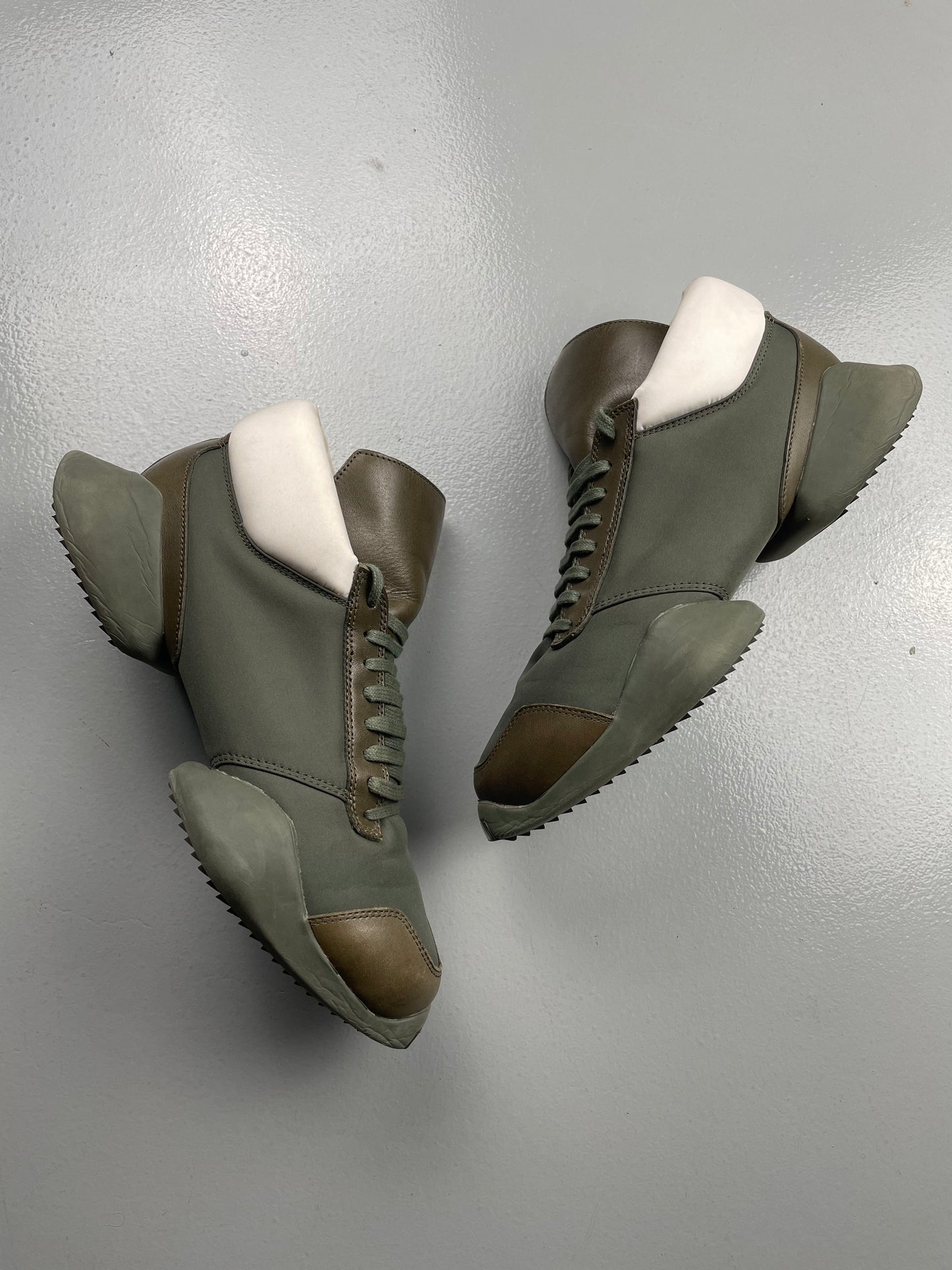 adidas x Rick Owens S/S 2016 Tech Runner (Earth Green) - size 39 1/3