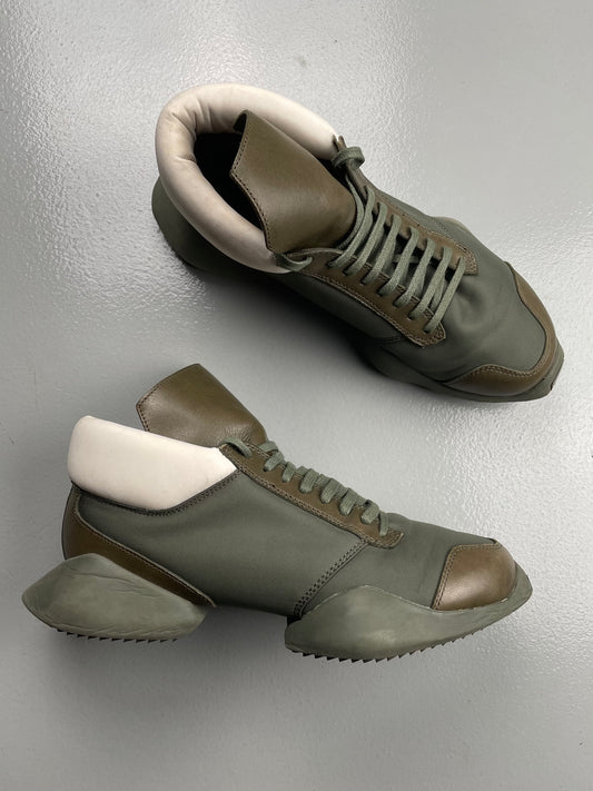 adidas x Rick Owens S/S 2016 Tech Runner (Earth Green) - size 39 1/3
