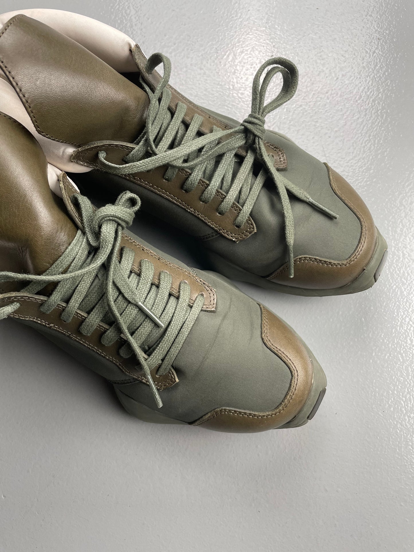 adidas x Rick Owens S/S 2016 Tech Runner (Earth Green) - size 39 1/3