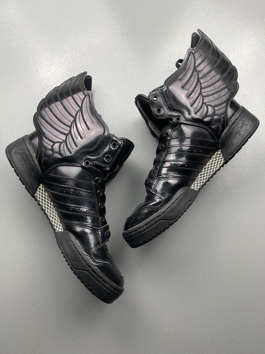 adidas Originals by Jeremy Scott S/S 2013 JS Wings 2.0 "Patent Black" - size 43 1/3