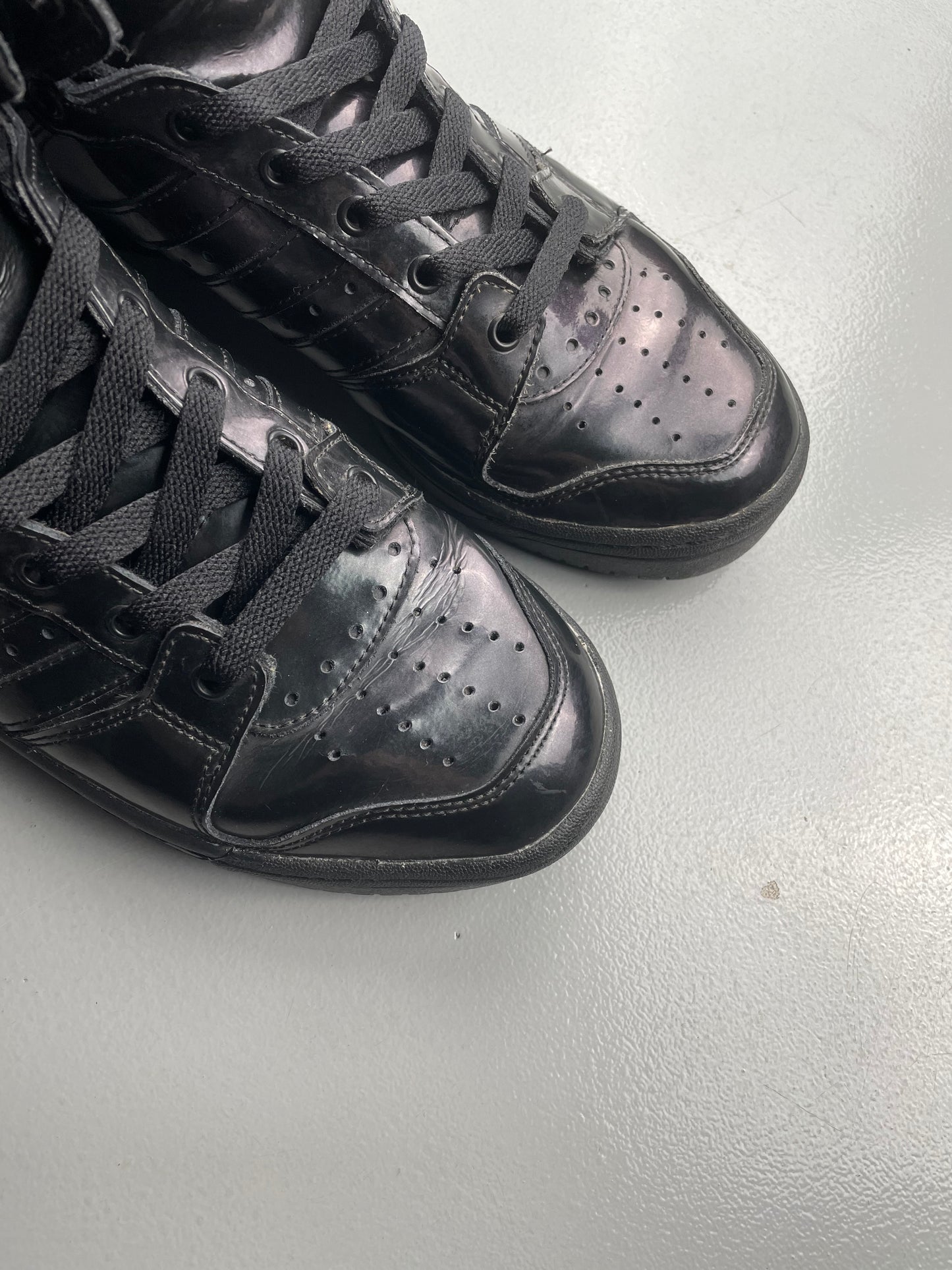 adidas Originals by Jeremy Scott S/S 2013 JS Wings 2.0 "Patent Black" - size 43 1/3