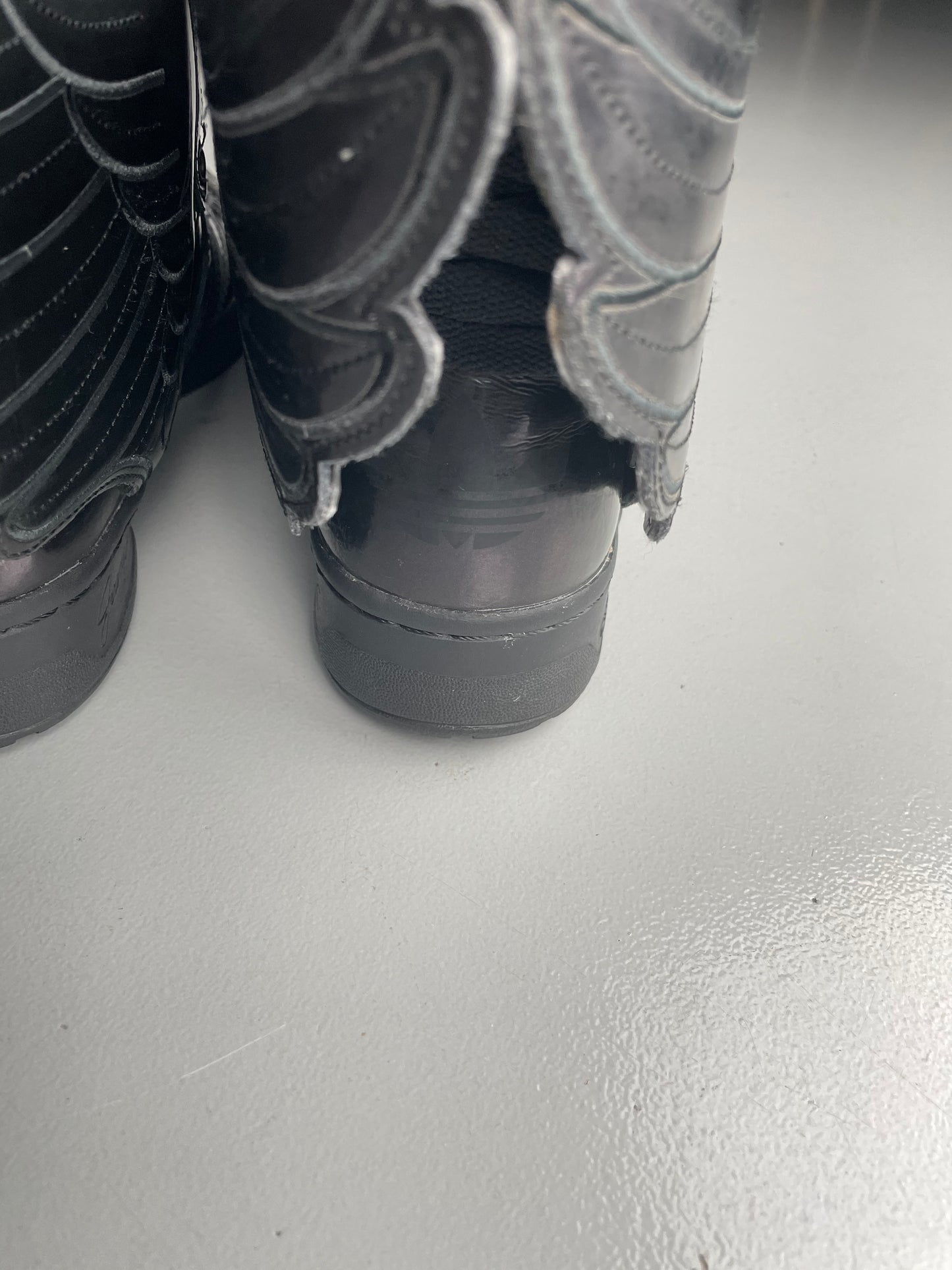 adidas Originals by Jeremy Scott S/S 2013 JS Wings 2.0 "Patent Black" - size 43 1/3