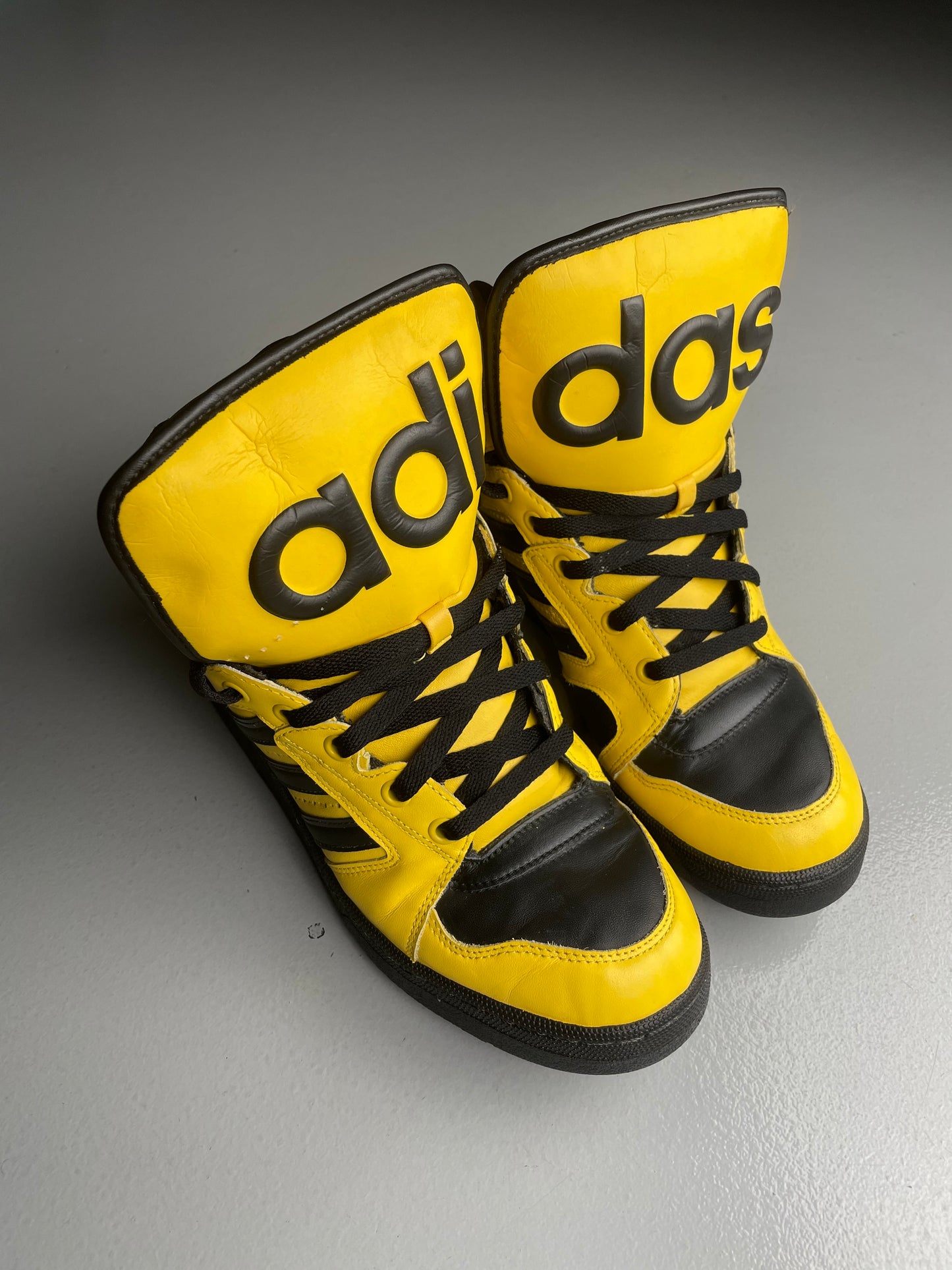 adidas Originals by Jeremy Scott S/S 2012 JS Instinct Hi (black/yellow) - size 43 1/3