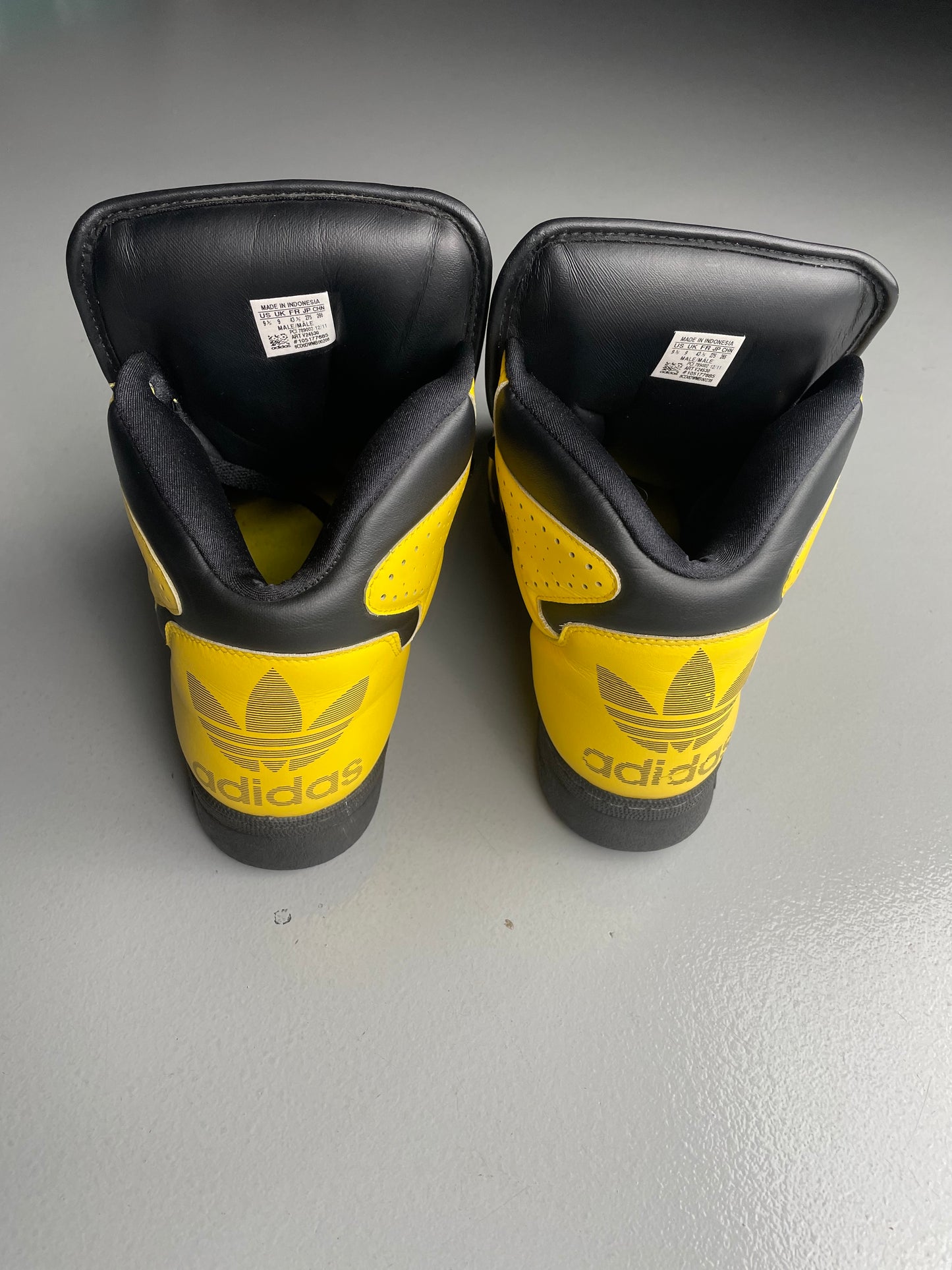 adidas Originals by Jeremy Scott S/S 2012 JS Instinct Hi (black/yellow) - size 43 1/3