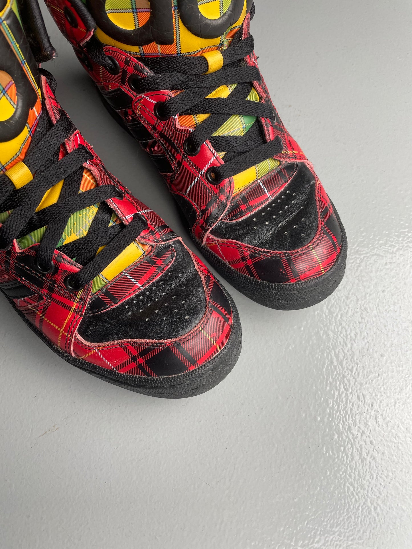 adidas Originals by Jeremy Scott S/S 2013 JS Instinct Hi "Plaid" - size 37 1/3