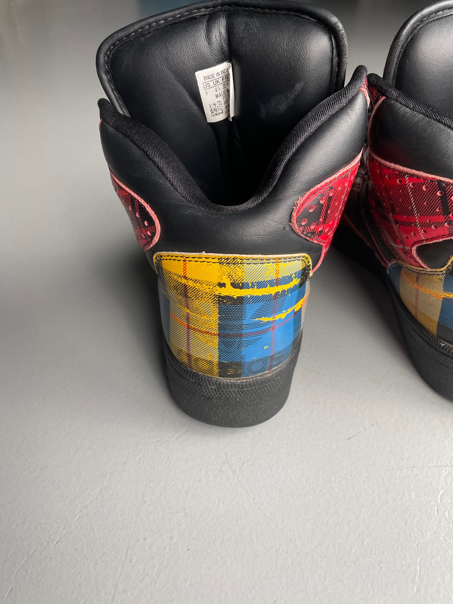 adidas Originals by Jeremy Scott S/S 2013 JS Instinct Hi "Plaid" - size 37 1/3
