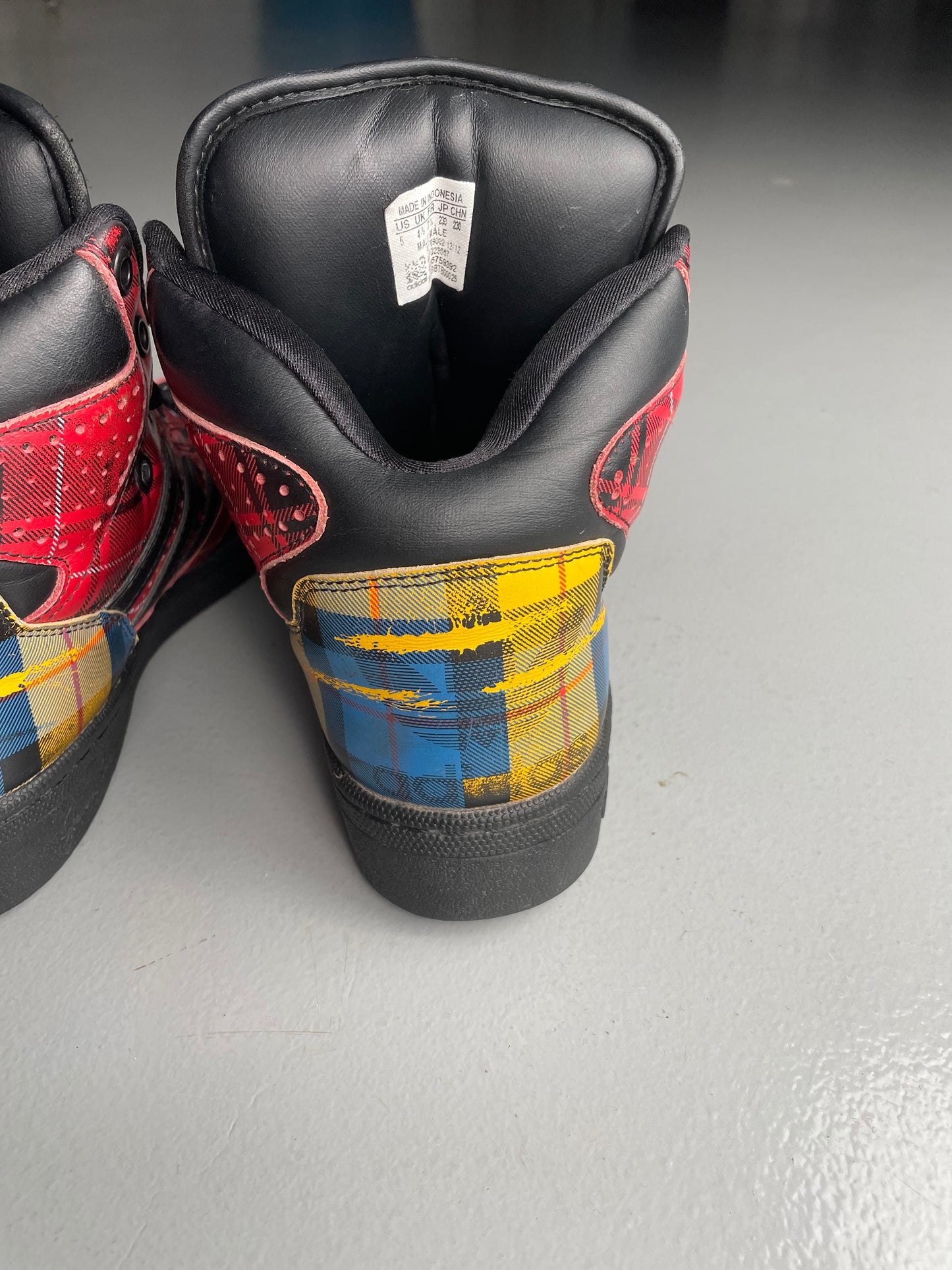 adidas Originals by Jeremy Scott S/S 2013 JS Instinct Hi "Plaid" - size 37 1/3