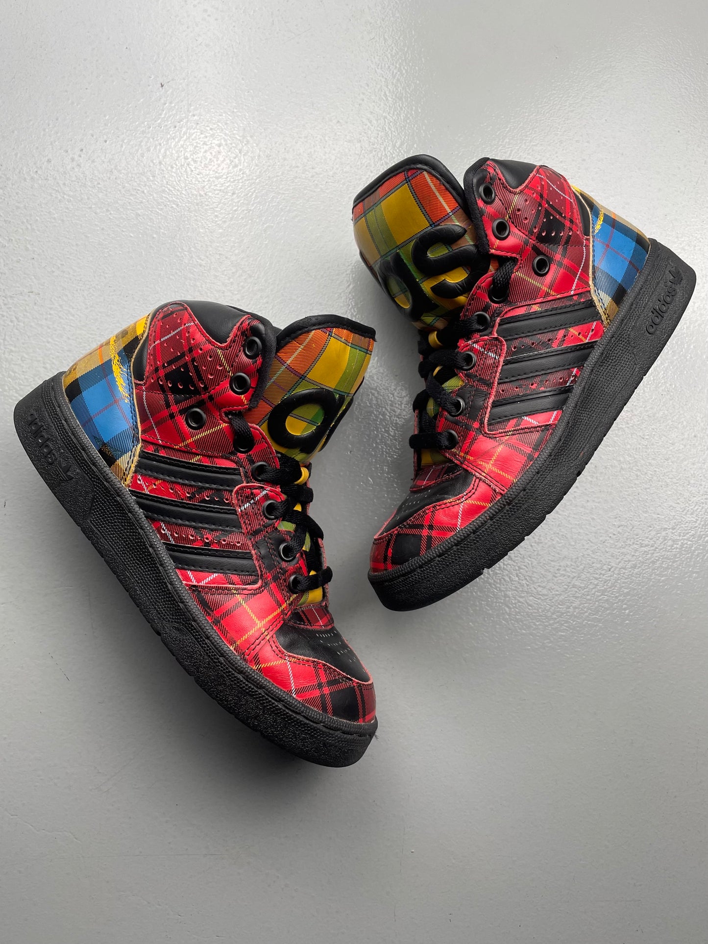 adidas Originals by Jeremy Scott S/S 2013 JS Instinct Hi "Plaid" - size 37 1/3