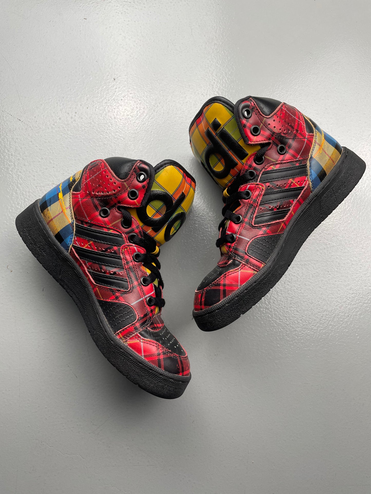 adidas Originals by Jeremy Scott S/S 2013 JS Instinct Hi "Plaid" - size 37 1/3