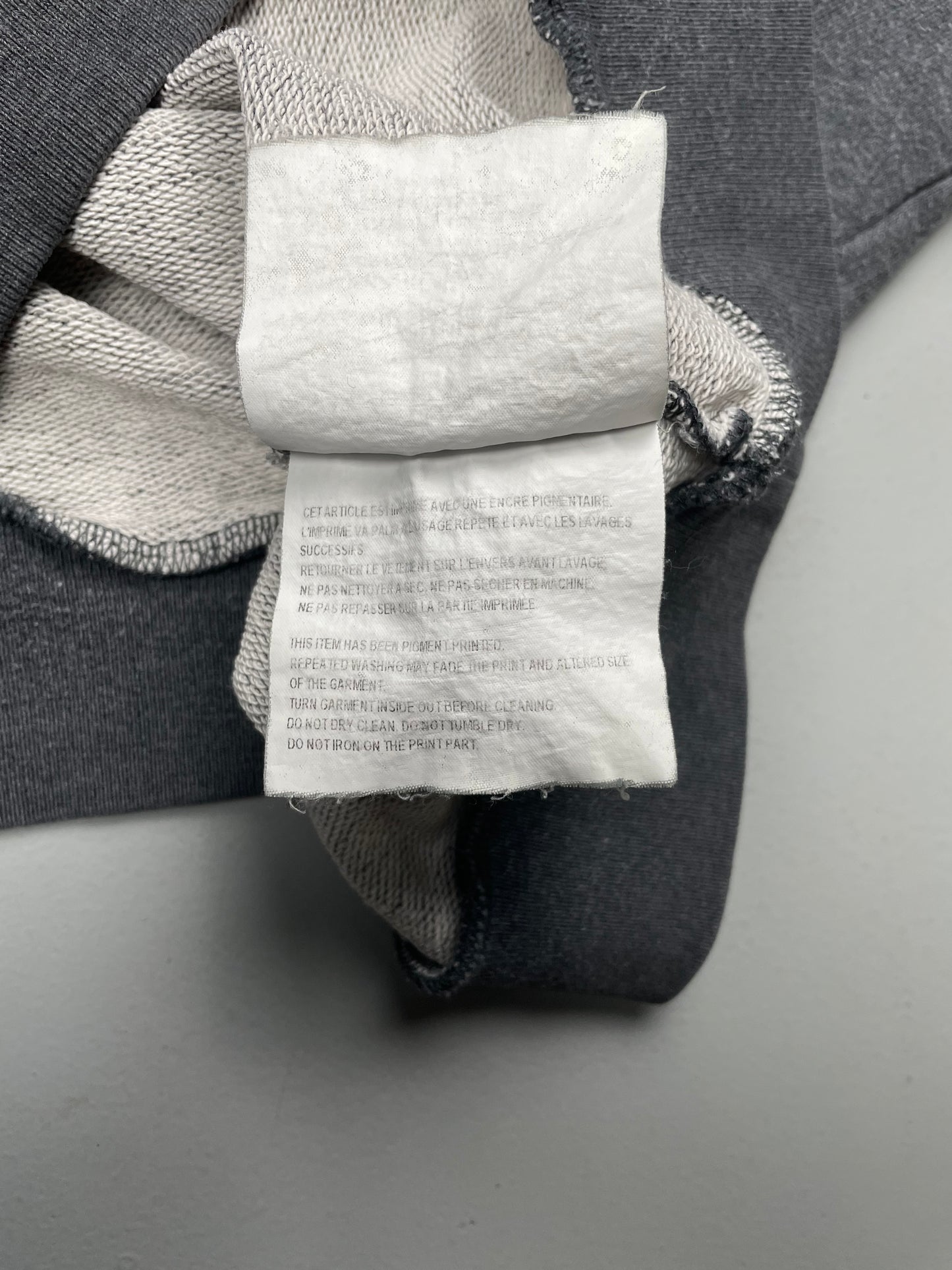 Gosha Rubchinskiy S/S 2014 "Dawn" reflective print crewneck (grey) - size L