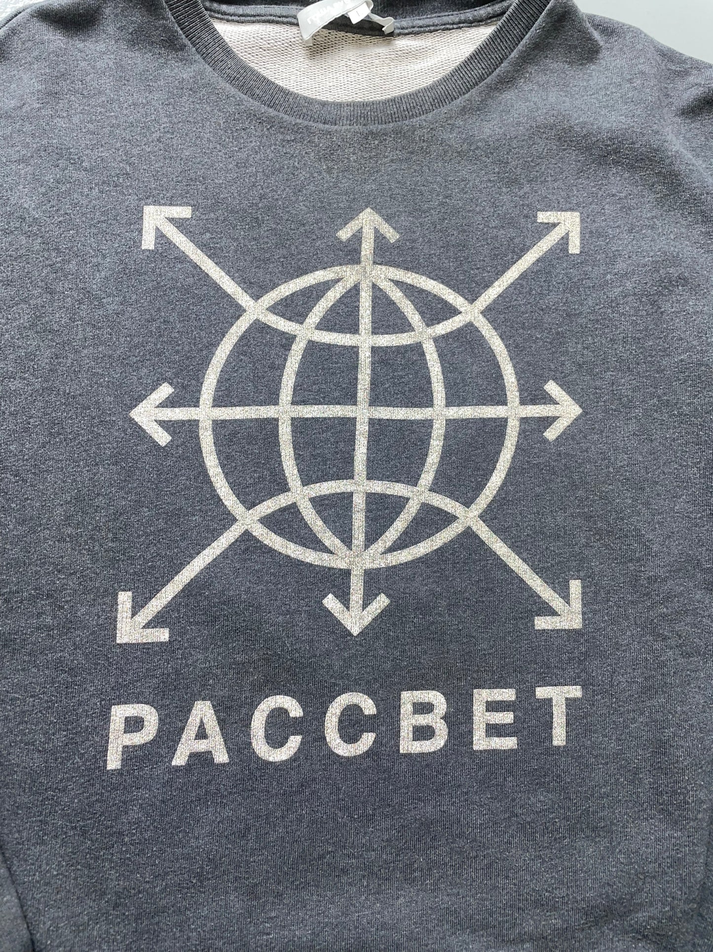 Gosha Rubchinskiy S/S 2014 "Dawn" reflective print crewneck (grey) - size L