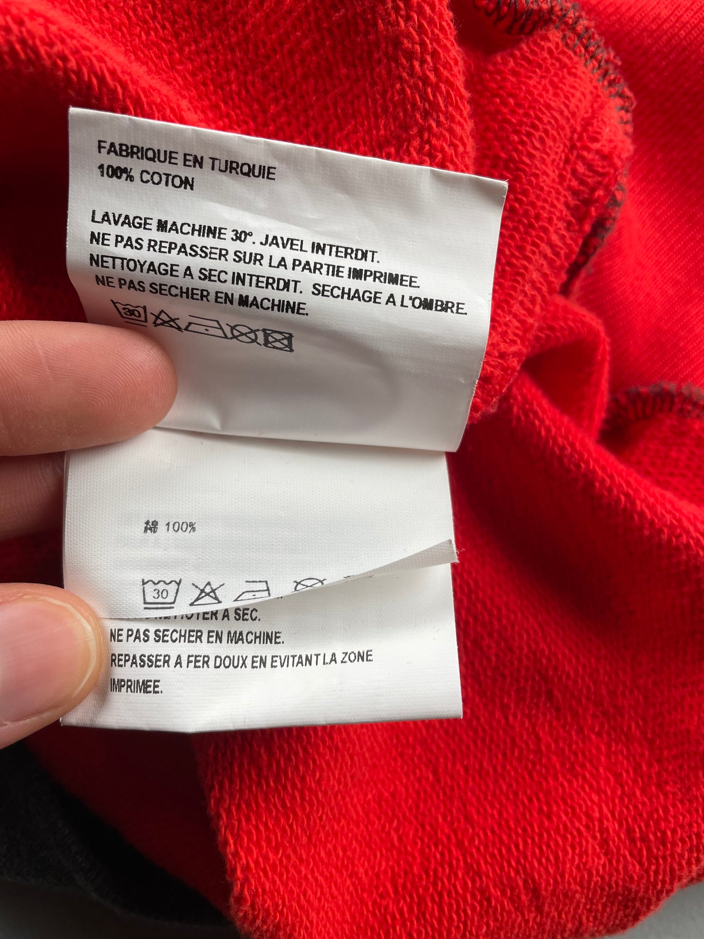 Gosha Rubchinskiy S/S 2018 split crewneck (dark grey/red) - size M