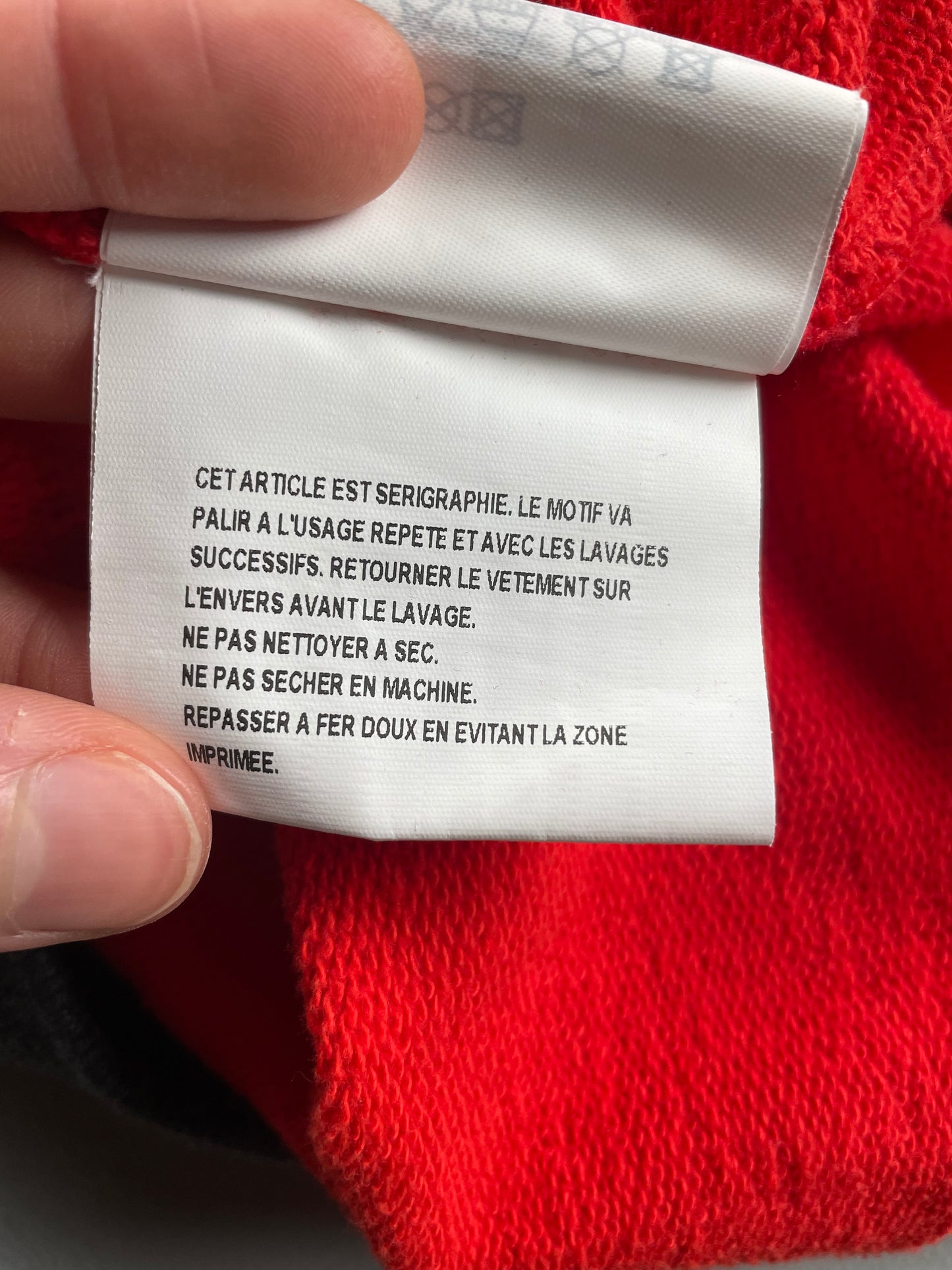 Gosha Rubchinskiy S/S 2018 split crewneck (dark grey/red) - size M