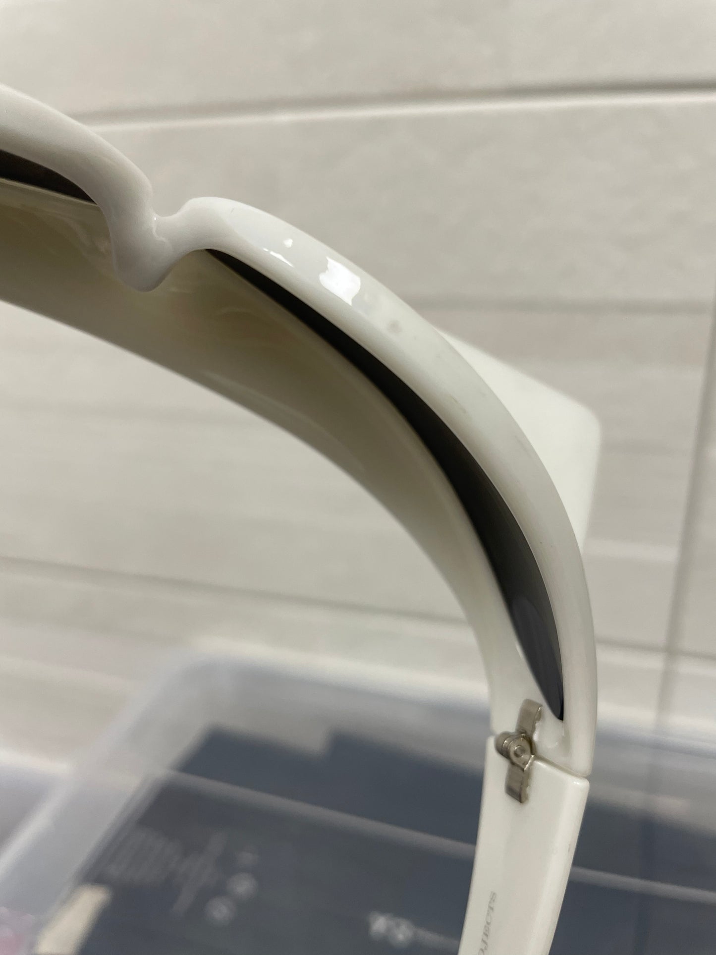 Linda Farrow X Jeremy Scott Sunviser (Ivory/Dark Grey)