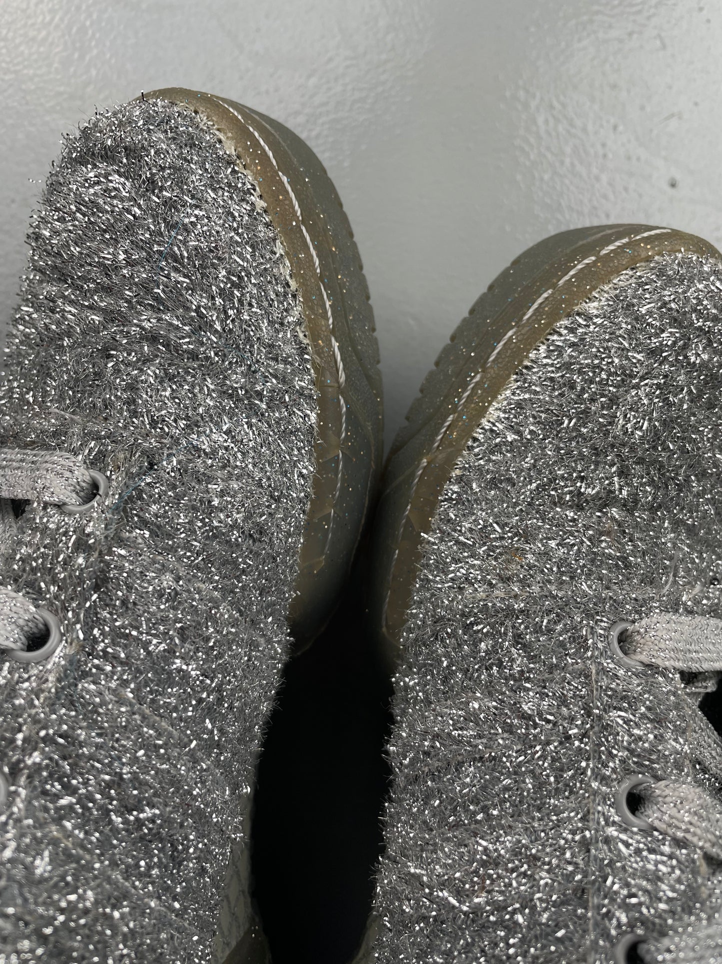 adidas Originals by Jeremy Scott A/W 2013 JS Bear "Tinsel Silver" - size 39 1/3