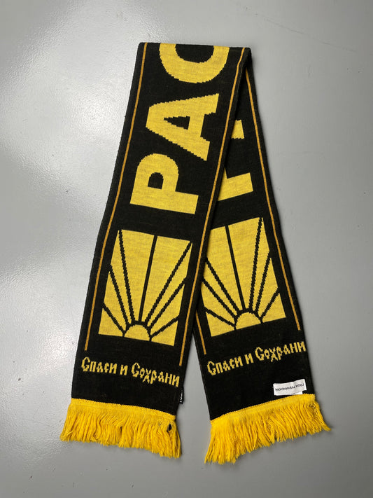 Gosha Rubchinskiy A/W 2016 "Dawn" scarf (black/yellow)