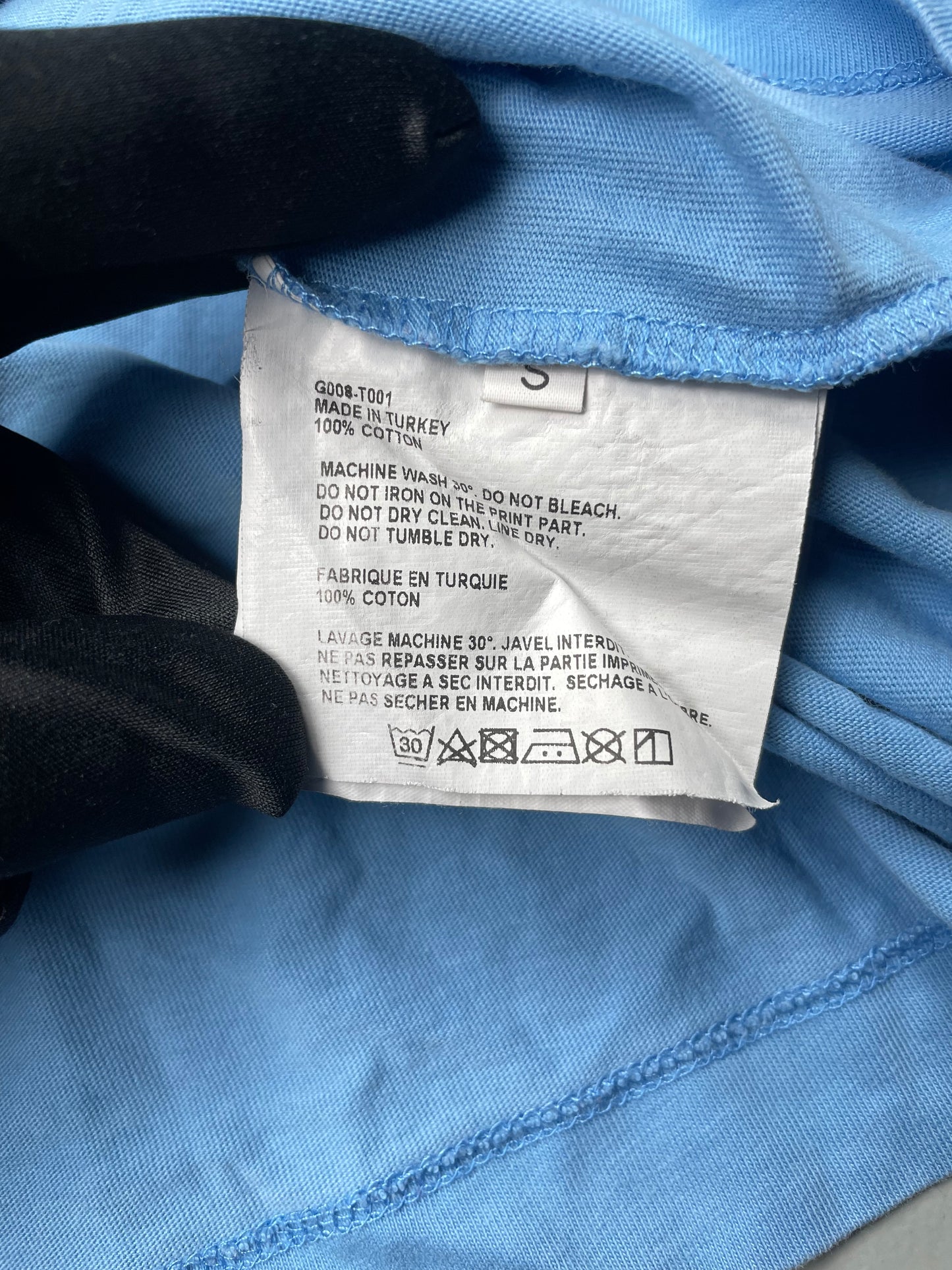 Gosha Rubchinskiy S/S 2016 GR logo t-shirt (blue) - size S