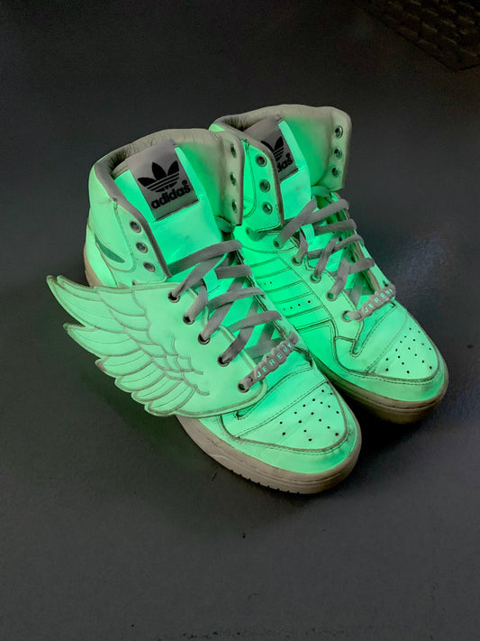adidas X Jeremy Scott S/S 2011 JS Wings Glow In The Dark - size 41 1/3