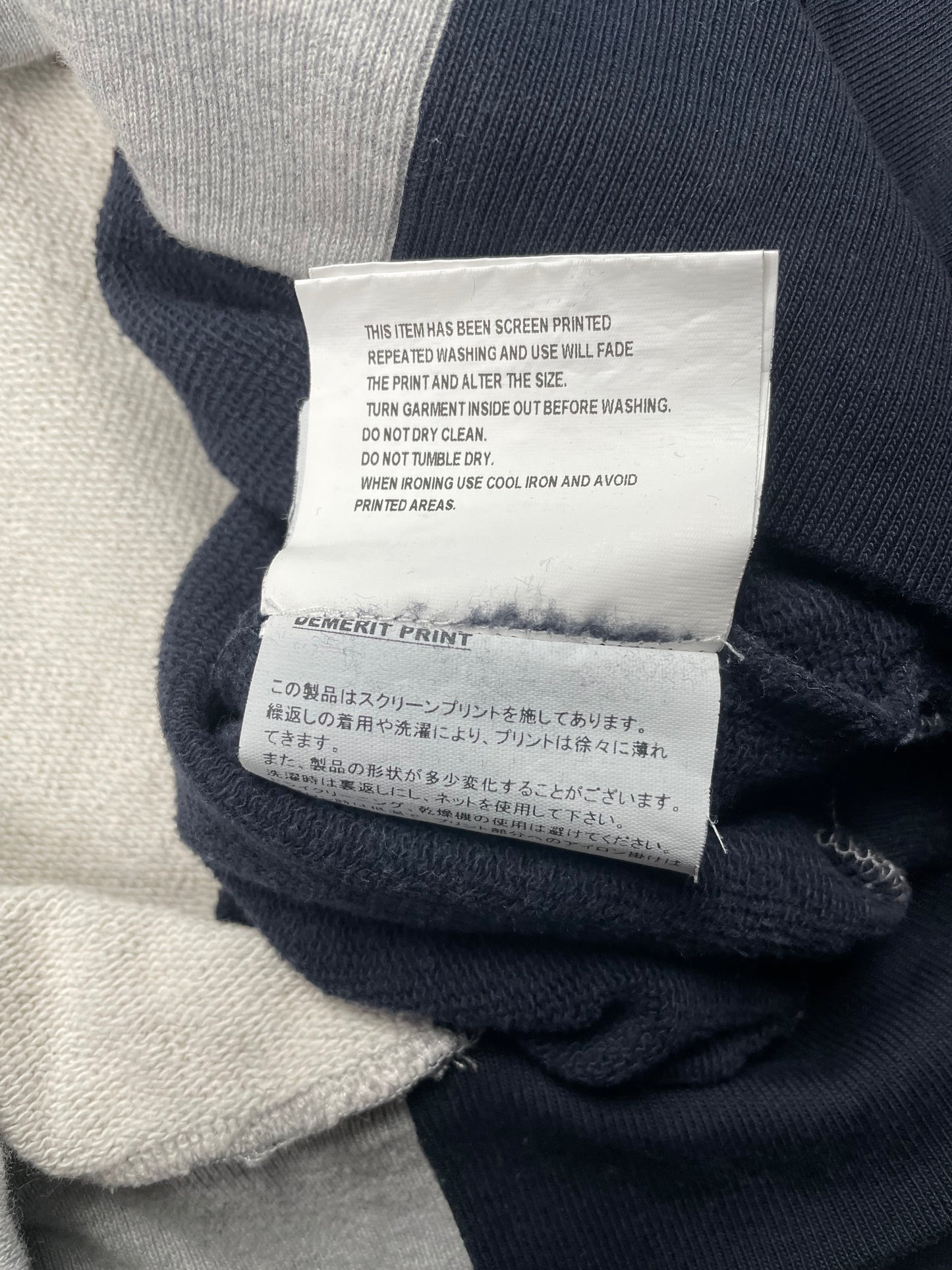 Gosha Rubchinskiy S/S 2018 split crewneck (grey/navy) - size XS